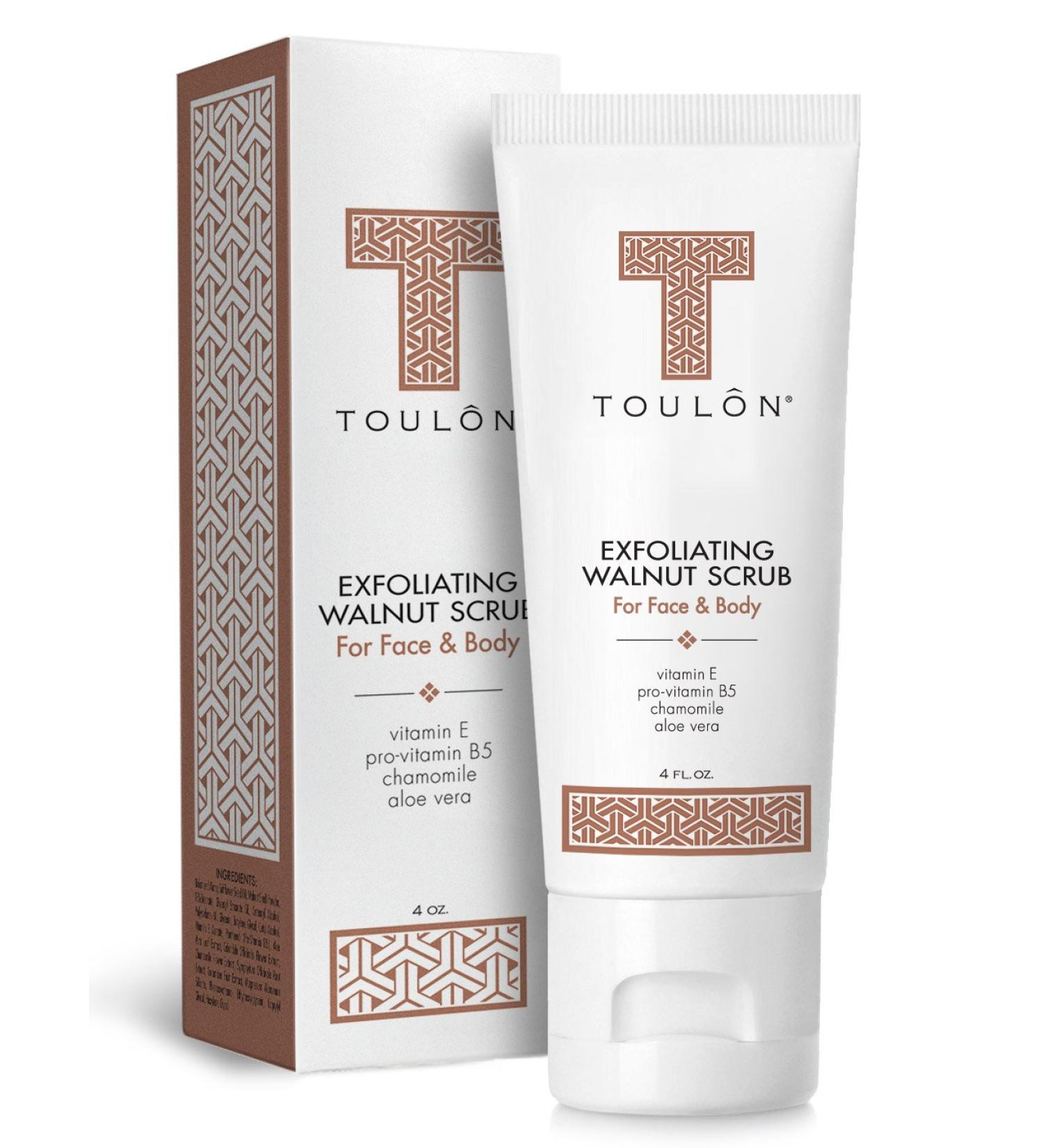 Exfoliating Face Scrub - Walnut Facial Exfoliator for Face & Body | Best Scrub for Men & Women - International Shipping Available - Buy Online on SooperMarket.com