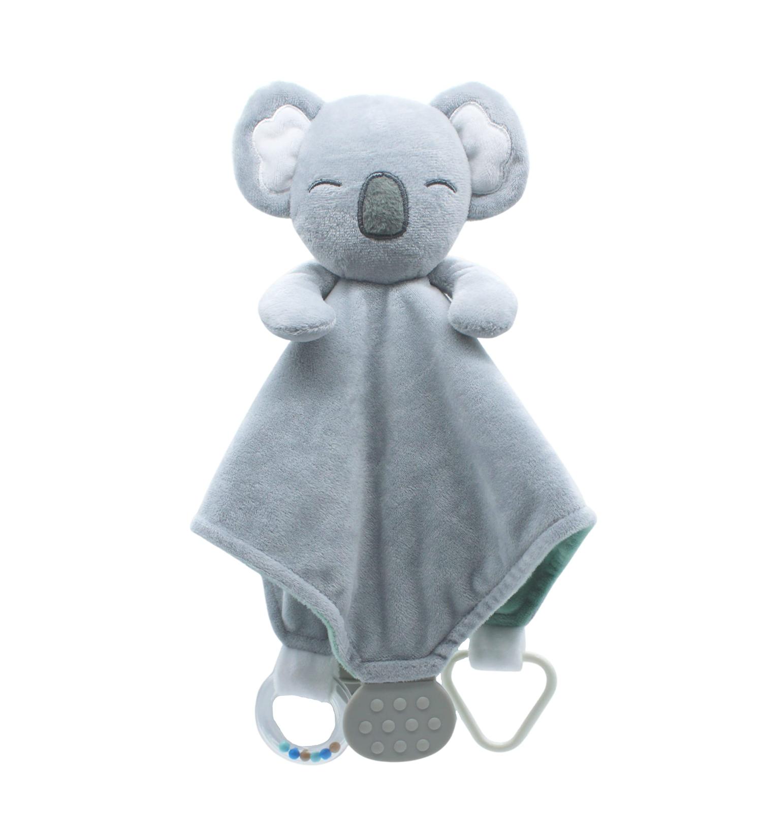 Modern Baby Koala Security Blanket Lovey - Super Soft Stuffed Taggy Blanket Teether Toy - Buy Online on SooperMarket.com