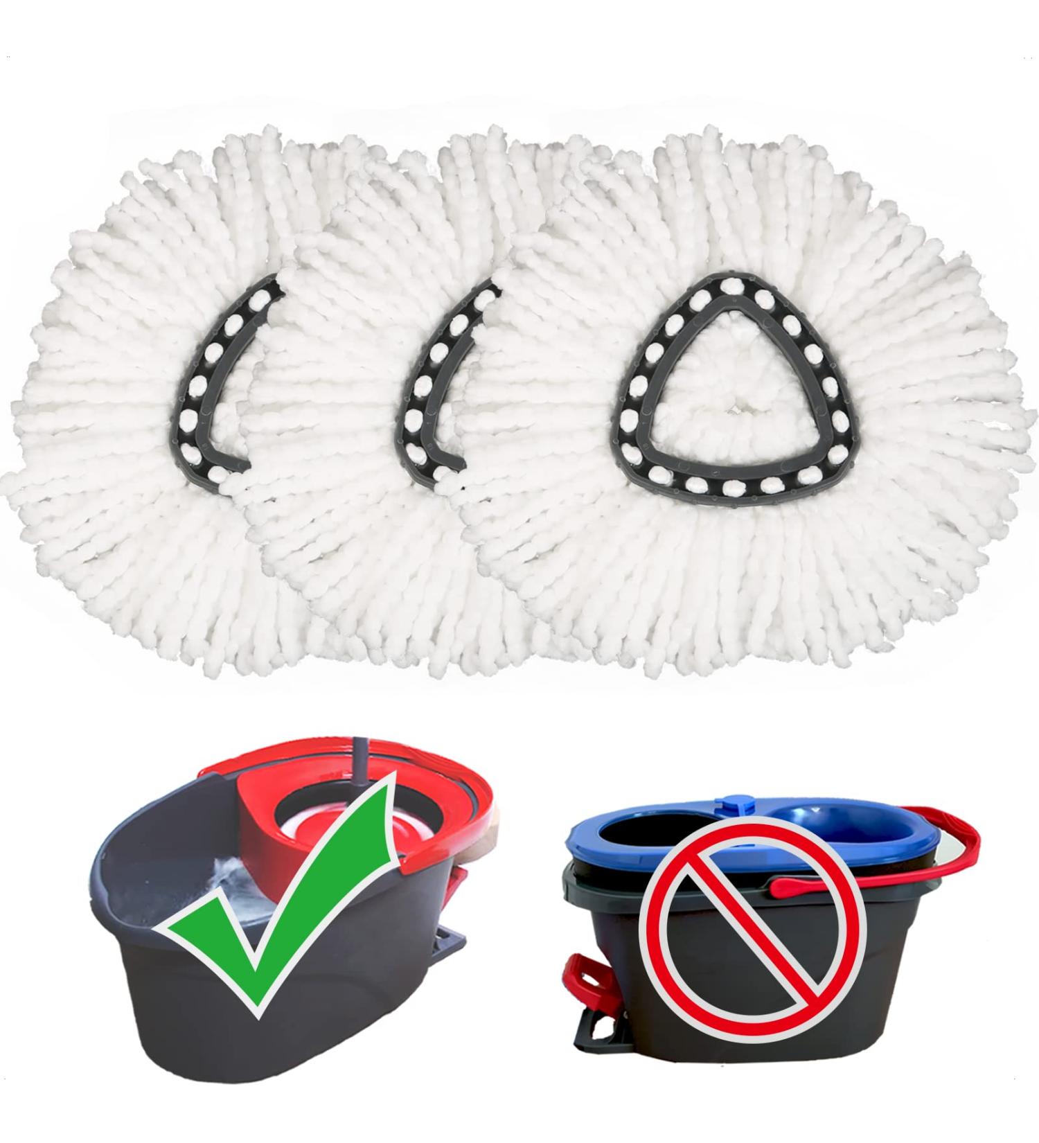 O Cedar EasyWring Spin Mop Replacement Heads - 3 Pack, Microfiber, Machine Washable - Buy Online on SooperMarket.com