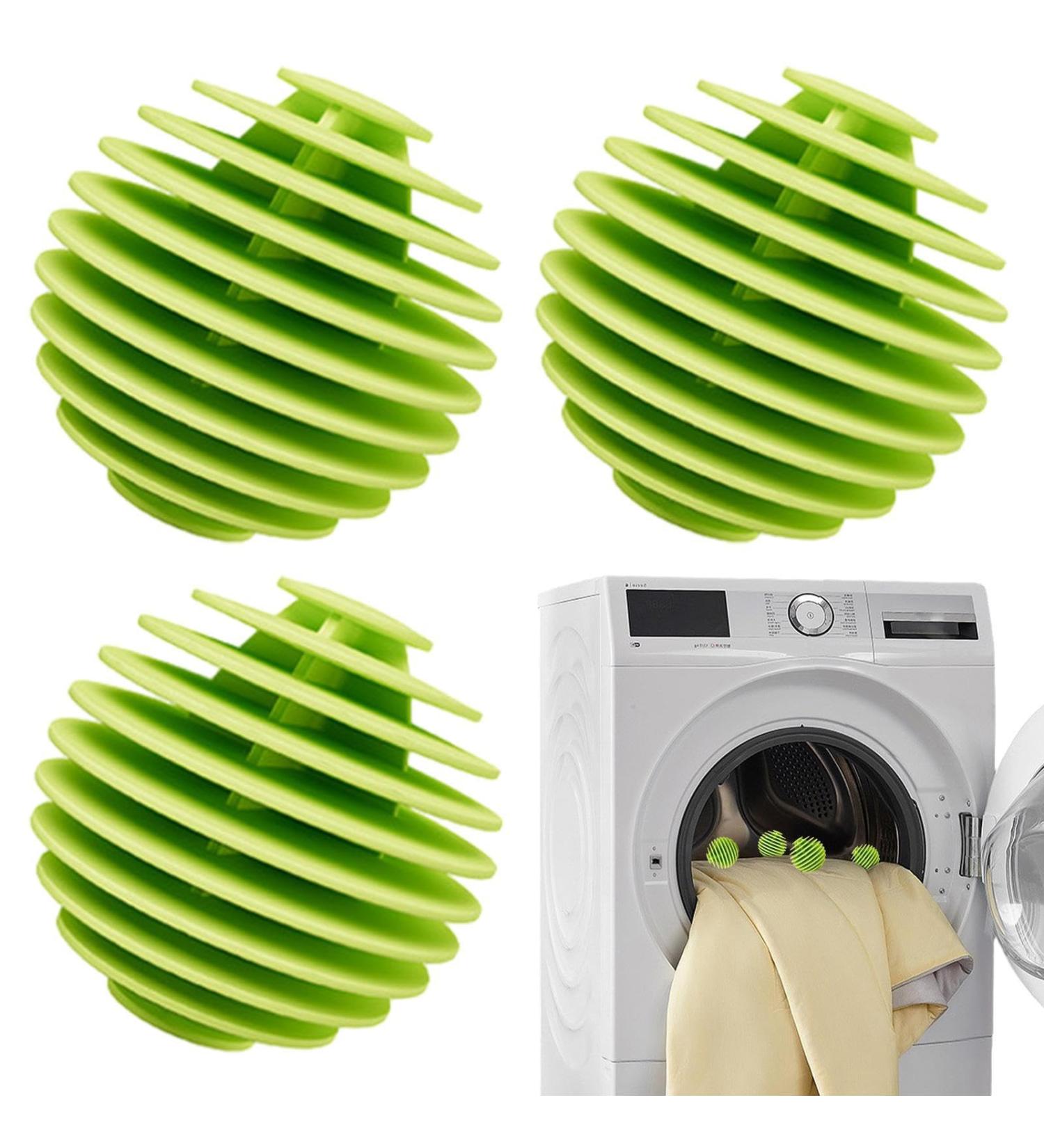 Dryer Balls Laundry - Anti-Winding Machine Ball Soft Washing Balls | TPR Flexible Reusable Softener Ball For Washing Machine Quick Drying Green - Buy Online on SooperMarket.com