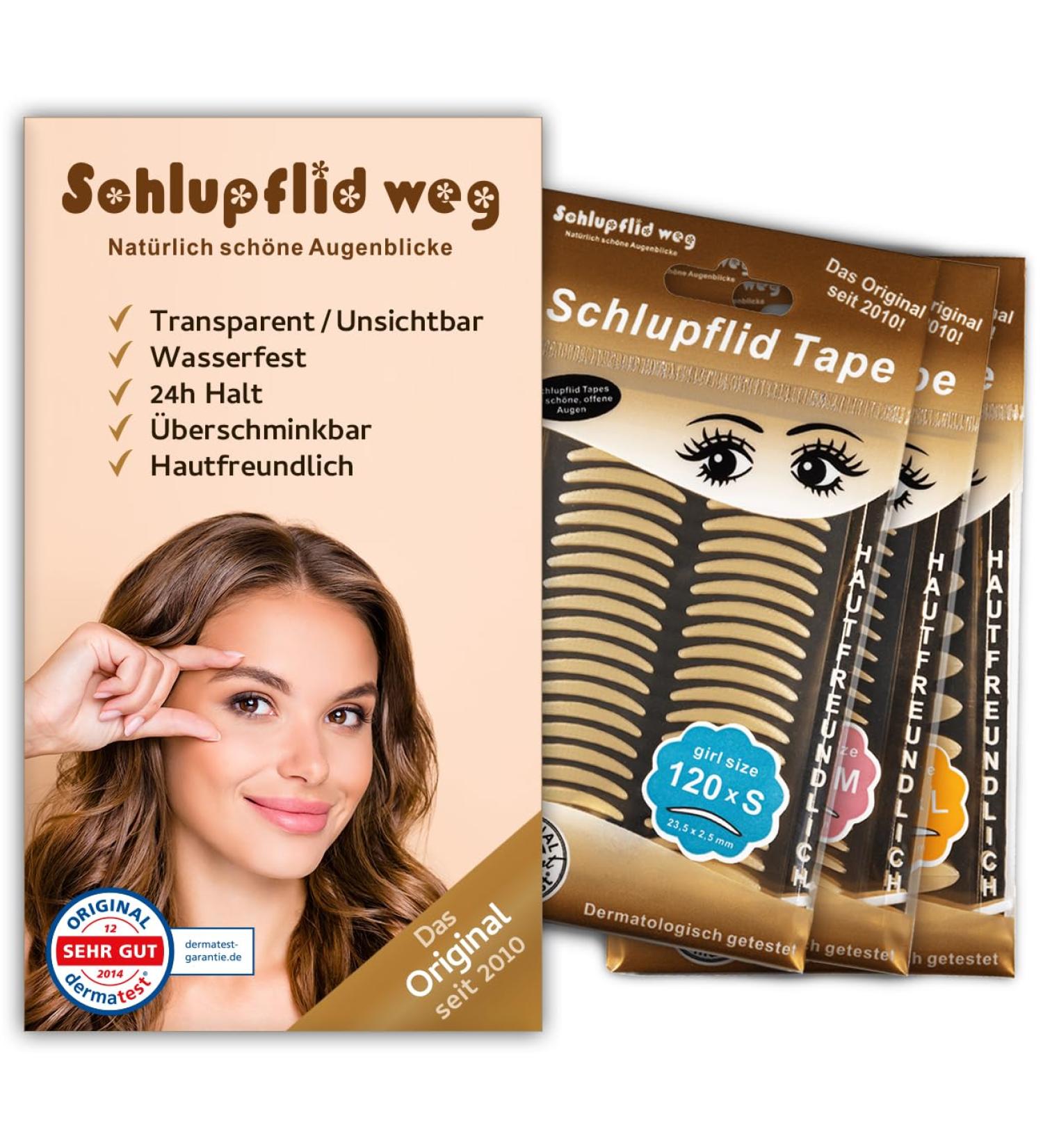 Slue Pflid Tape - Eye Lifting Adhesive Strips | Waterproof 24-Hour Hold | Tast Package S M L - Buy Online on SooperMarket.com