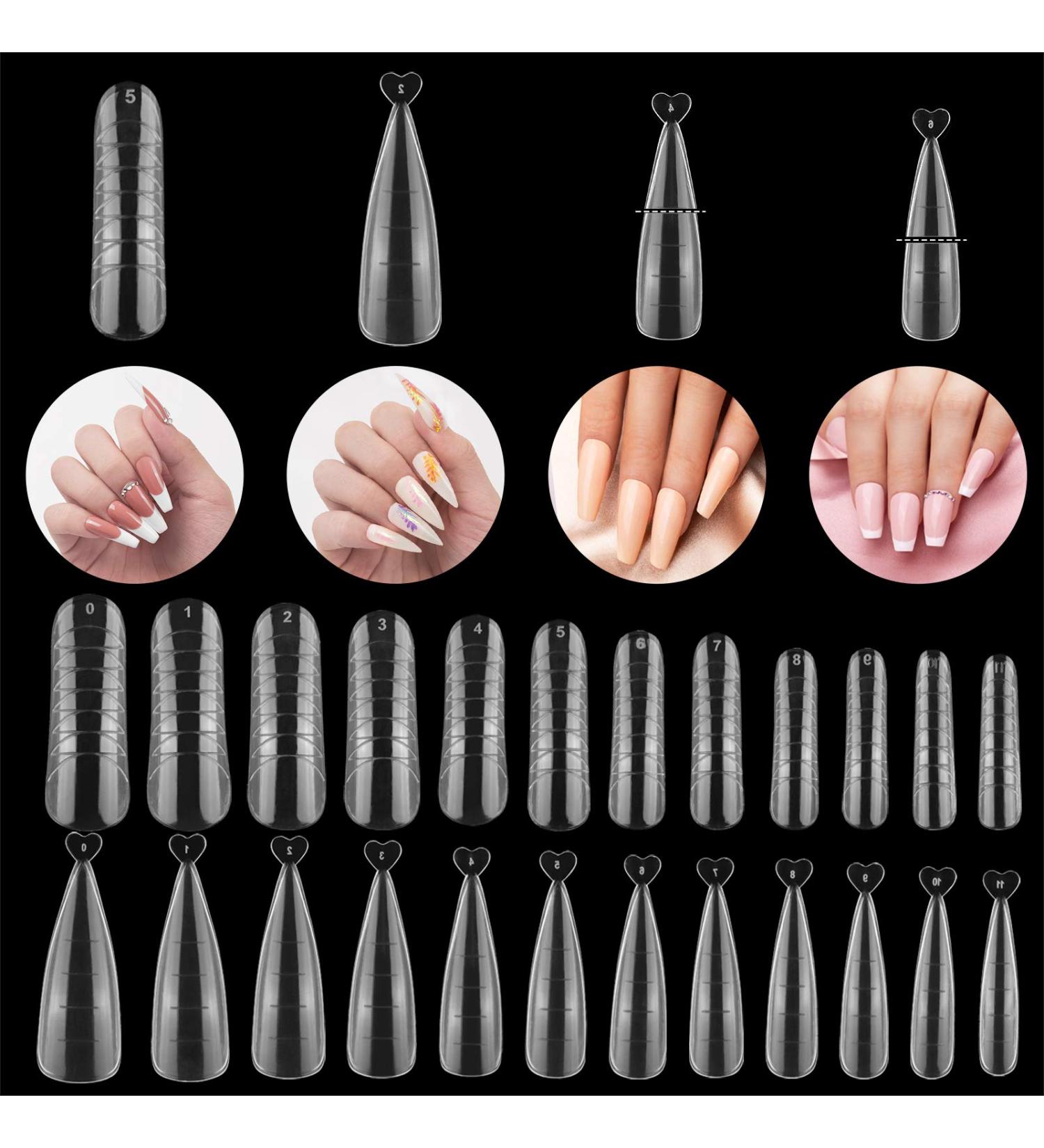Beetles Poly Extension Gel Dual Nail Form - 120 Pcs Builder Nail Gel Molds for Coffin & Stiletto Nails - DIY Nail Art Salon Quality - Buy Online on SooperMarket.com