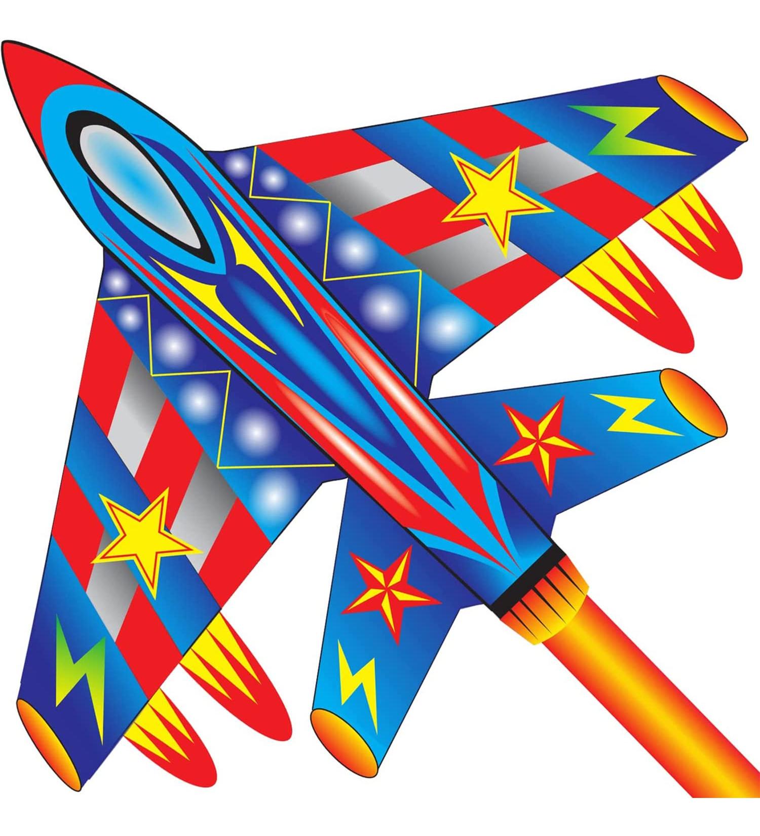 Large Flerigh Plane Kite for Kids and Adults | Easy to Fly & Assemble | Ideal for Beginners & Professionals | Beach & Outdoor Activities | Ages 4-12 - Buy Online on SooperMarket.com