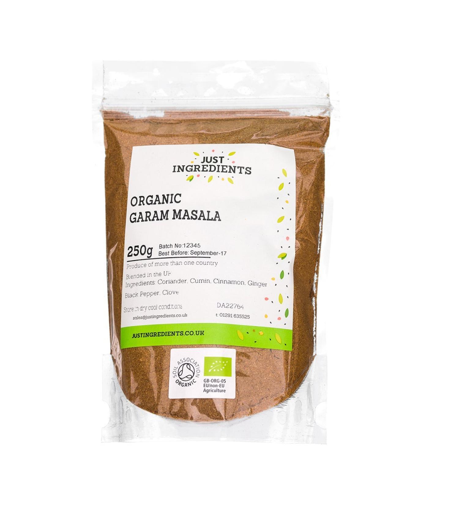 JustIngredients Essentials Organic Garam Masala Spice Blend 500 g