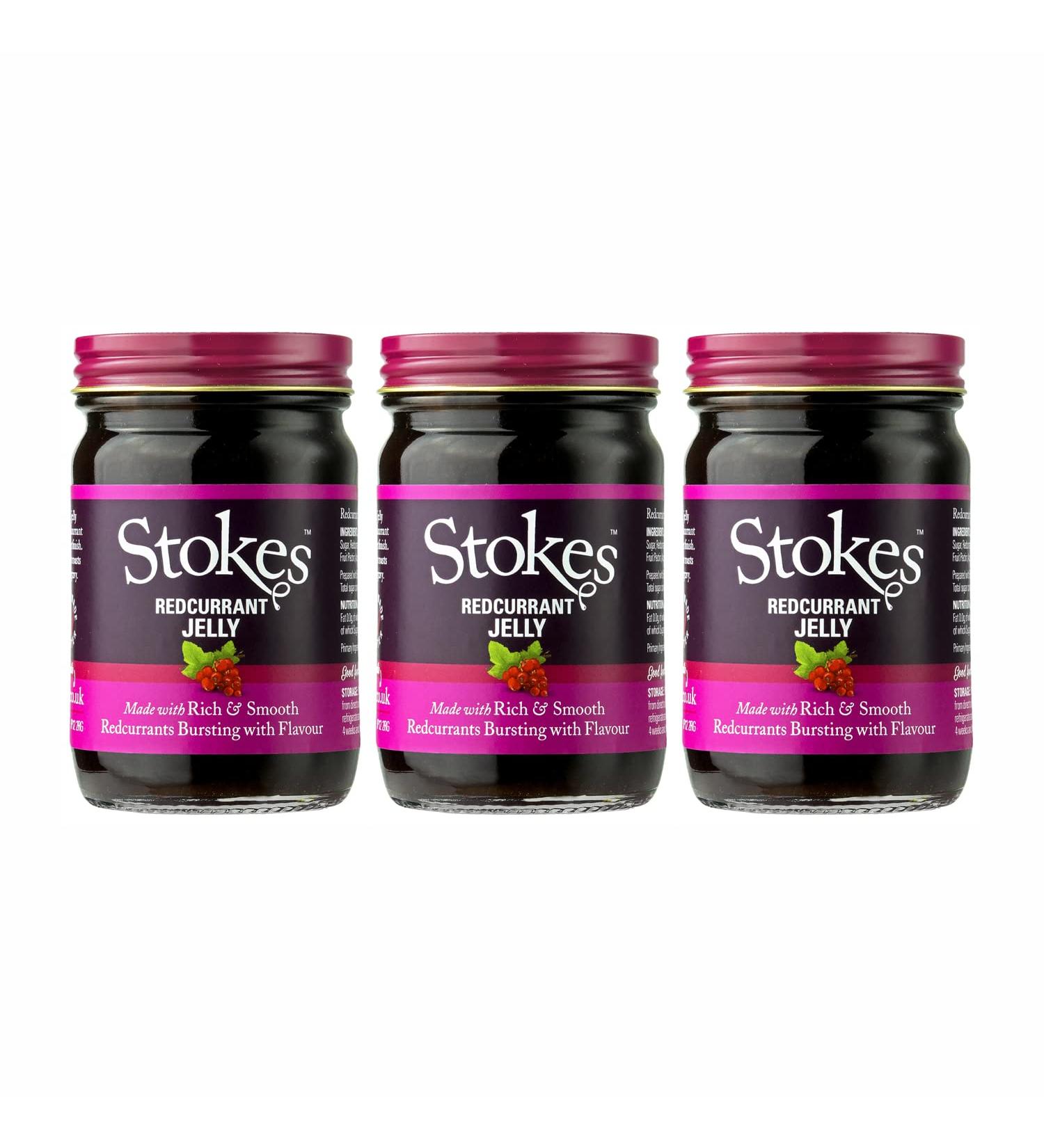 Stokes Redcurrant Jelly 215g - Pack of 3