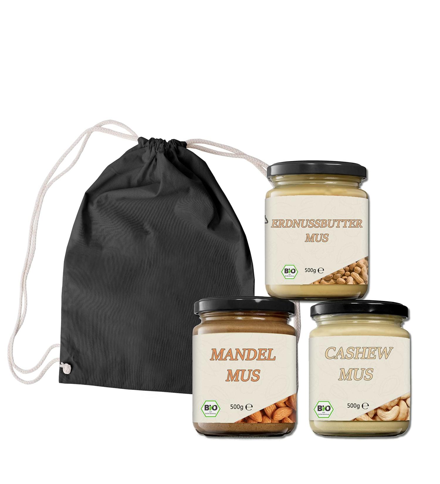 Mynatura Organic Puree Set - Cashew Almond & Peanut Butter Pur es for Cooking & Baking | 1500g Gymbag - Buy Online on SooperMarket.com