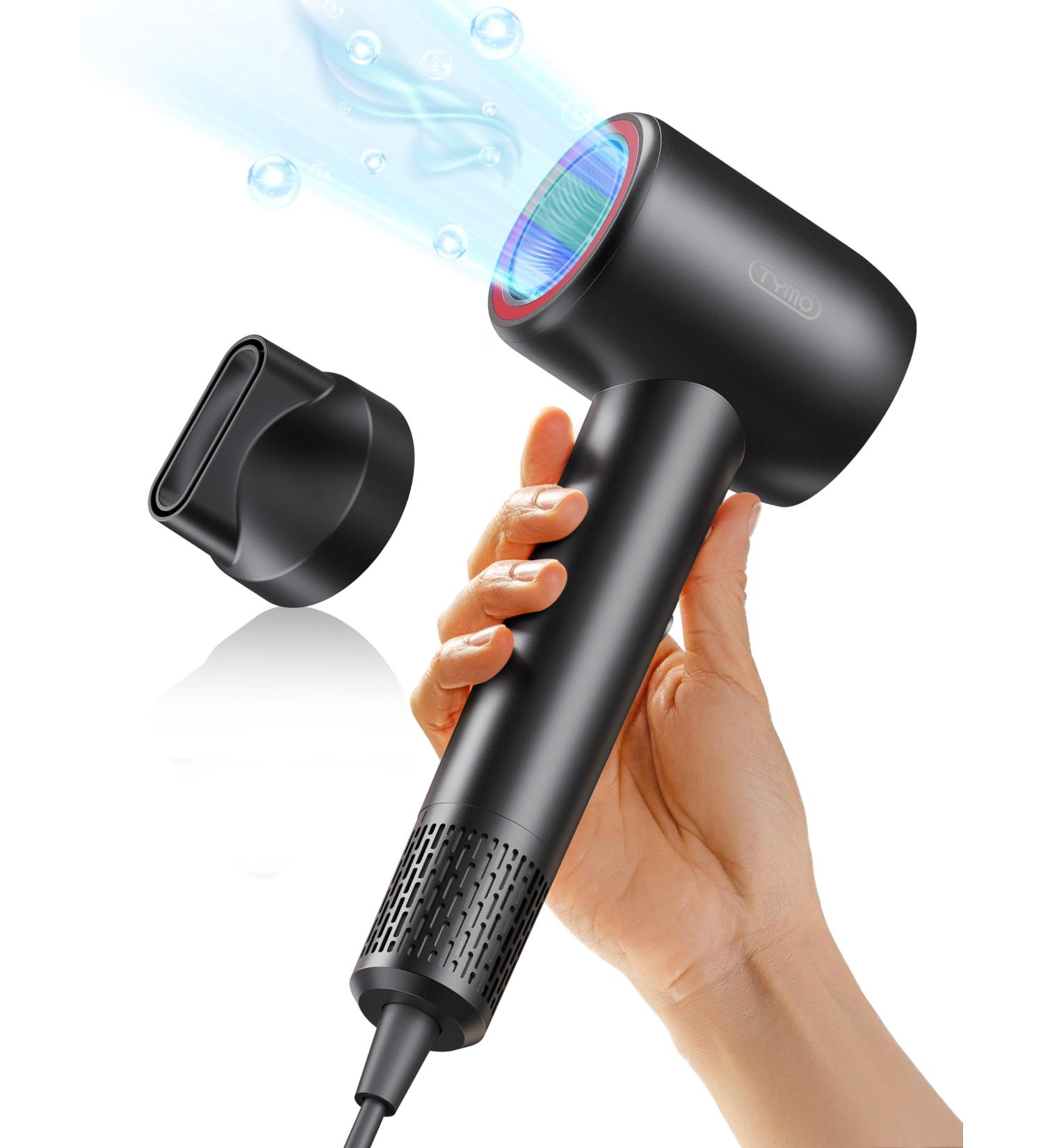 TYMO Portable Hair Dryer - Lightweight Ionic Blow Dryer for 5X Faster Drying & Shinier Hair | Travel-Friendly 4 Temps & 2 Speeds Quiet for Women - Buy Online on SooperMarket.com