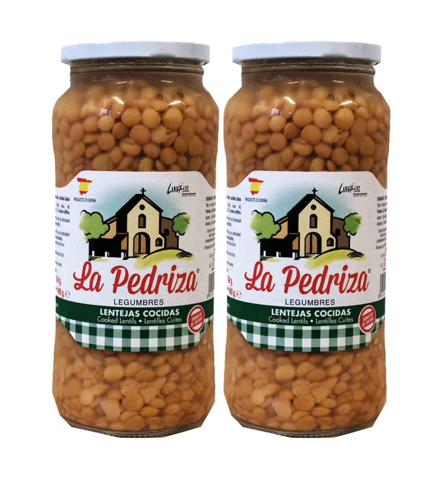 Spanish Pardina Lentils - Lentejas - 2x 560gr jar