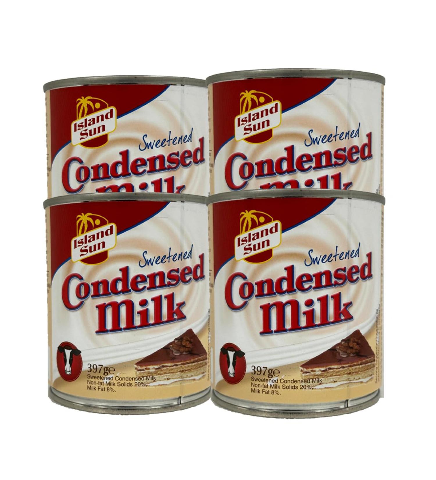 Island Sun Sweetened Condensed Milk Creamy Condensed Milk With No Added Preservatives Dairy Rich Sweetness 397G Pack Of 4 397.00 g (Pack of 4) - Buy Online on SooperMarket.com