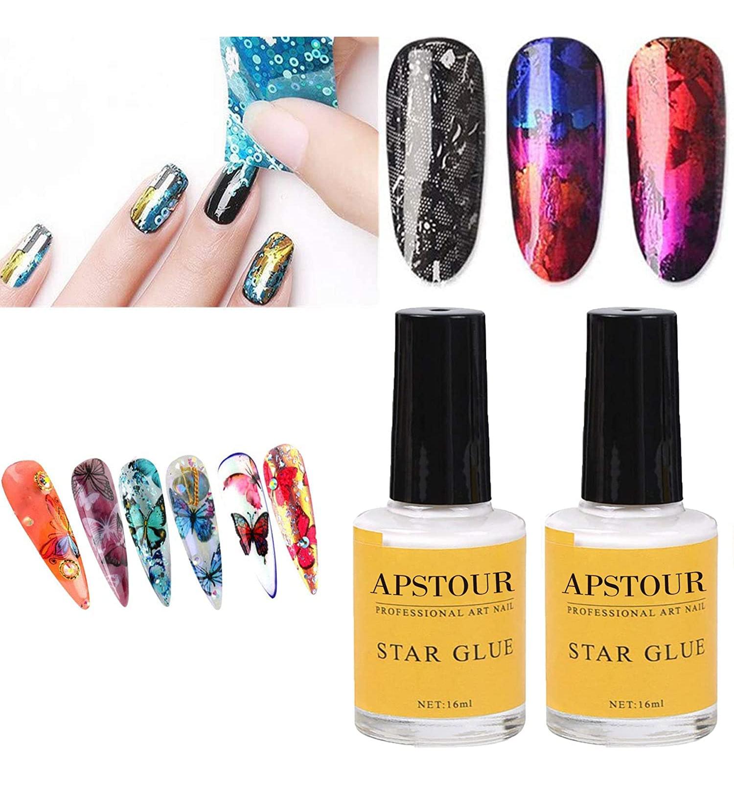 Nail Art Foil Glue Gel for Starry Sky Stickers - 2 Bottles (16ML each) - Buy Online on SooperMarket.com