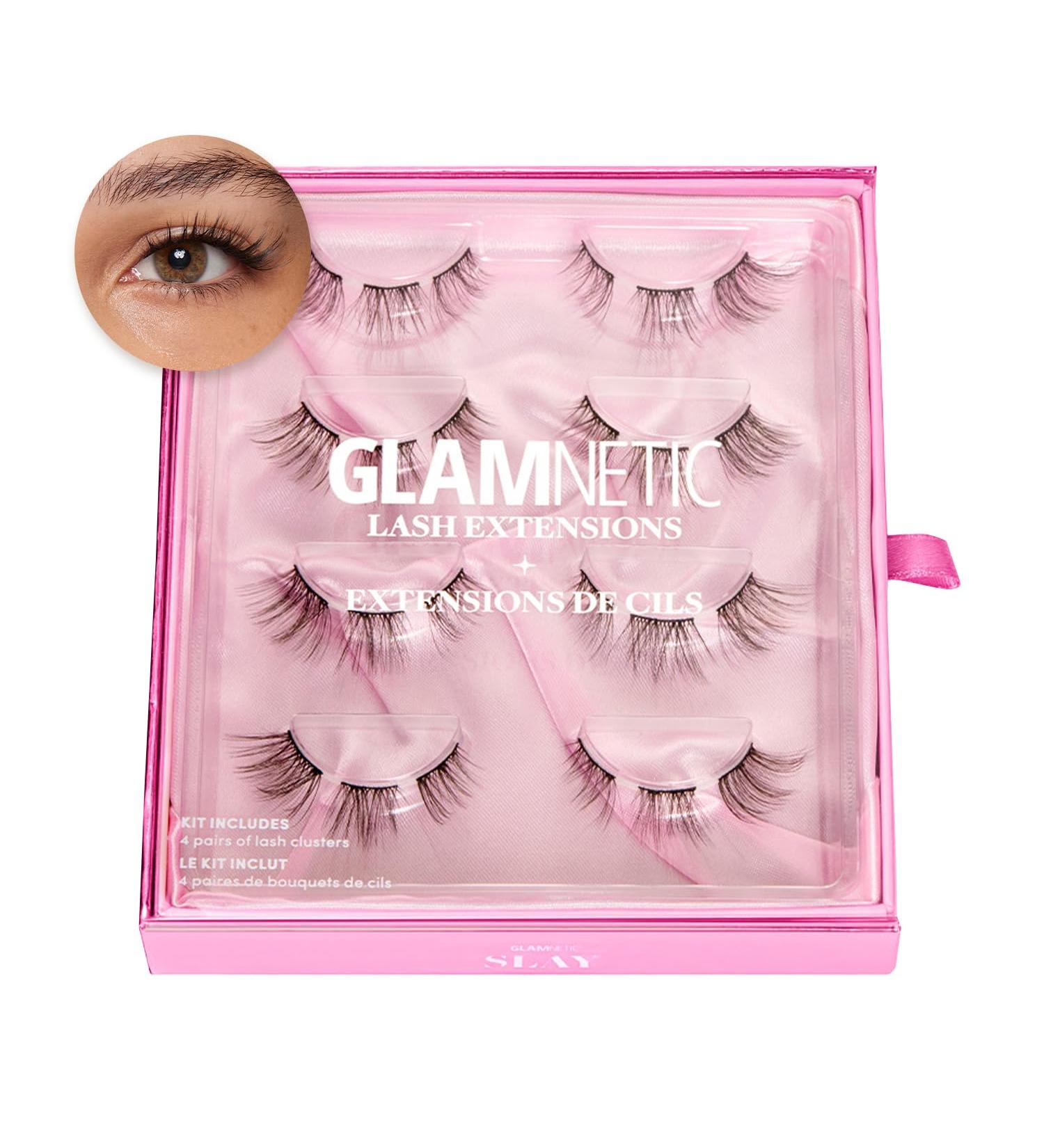 Glamnetic Lash Extensions | Slay | Professional At-Home Faux Mink Lashes | High Volume Salon-Quality Cluster Set (4) - Shop Internationally - Buy Online on SooperMarket.com
