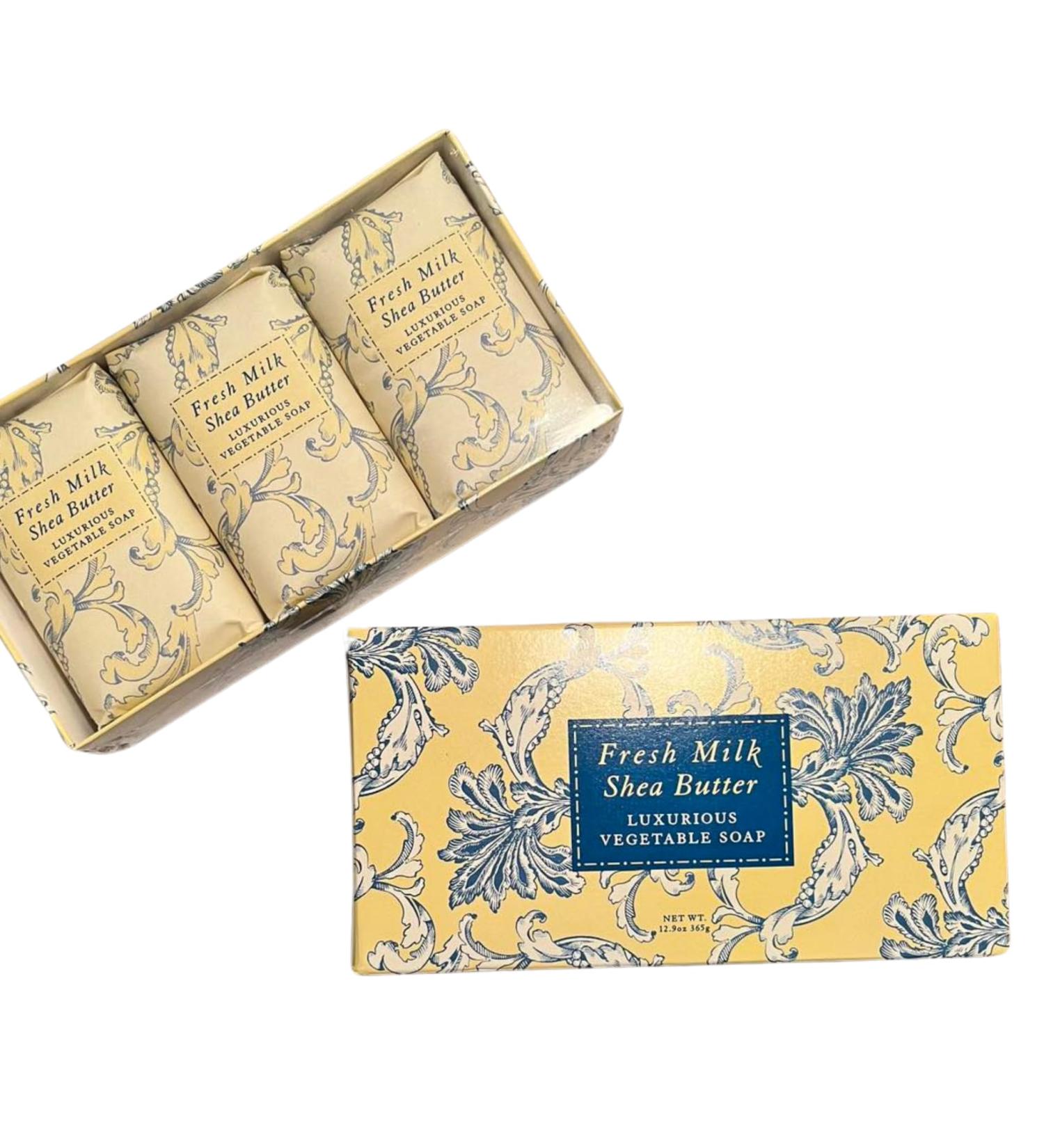Greenwich Bay Botanical Shea Butter Bar Gift Set - Fresh Milk & Yellow - Luxurious International Shipping - Buy Online on SooperMarket.com