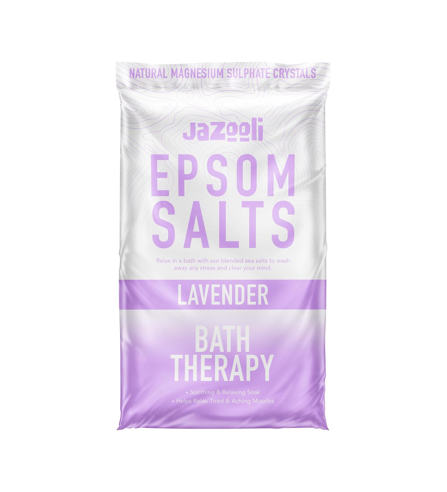 Scented Bath Epsom Salts Spa Soak Exfoliating Natural Magnesium Sulphate Crystals Muscle Aches Pains Repair Foot Feet Relieve Soothing Skin Relax 450g (Lavender) - Buy Online on SooperMarket.com