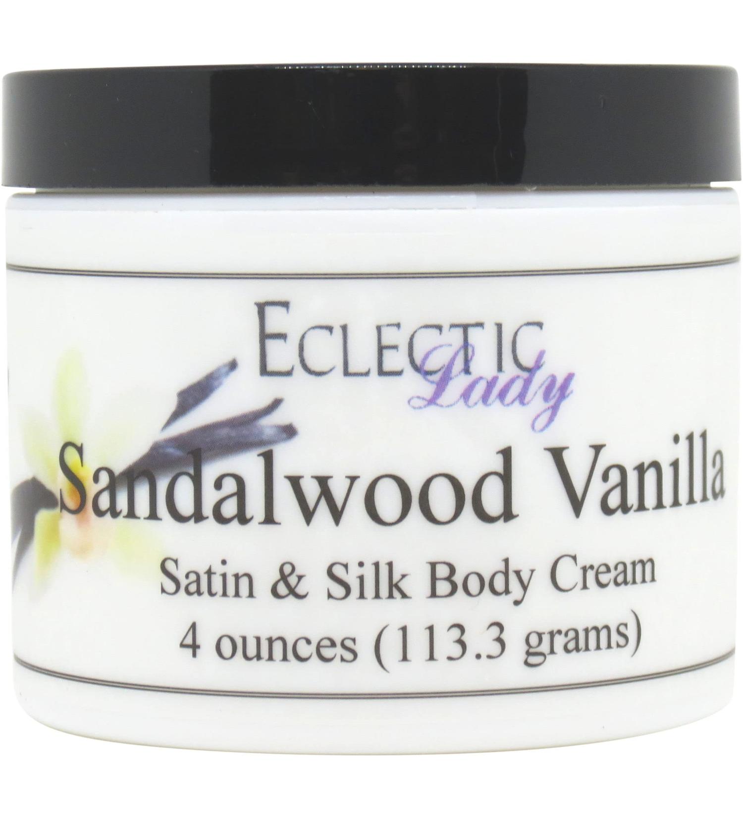 Buy Eclectic Lady Sandalwood Vanilla Body Cream - Shea Butter Aloe Silk Amino Acids - 4 oz - Handcrafted in USA Phthalate-Free Ideal for Women - Buy Online on SooperMarket.com