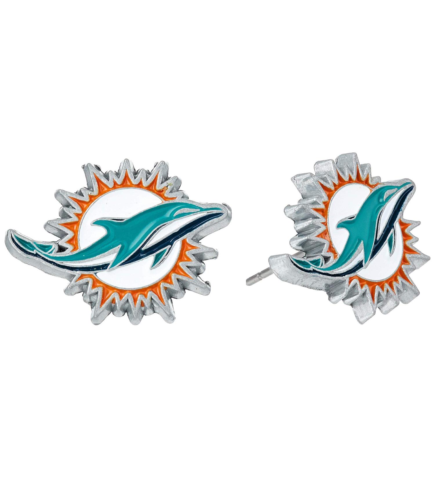 Siskiyou Sports NFL Stud Earrings Miami Dolphins