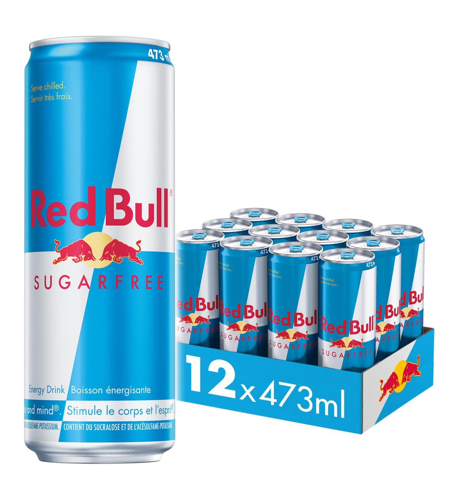 Red Bull Energy Drink Sugar Free 473ml (12 pack) 473ml (Pack of 12) - Buy Online on SooperMarket.com