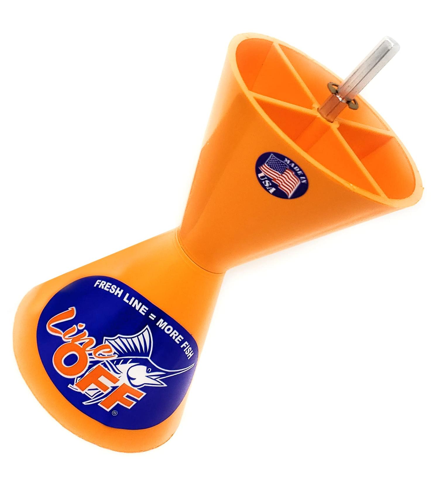 LineOFF Fishing Line Winder Spooler (Orange) - Electric Drill Powered Stripper Tool - Buy Online on SooperMarket.com