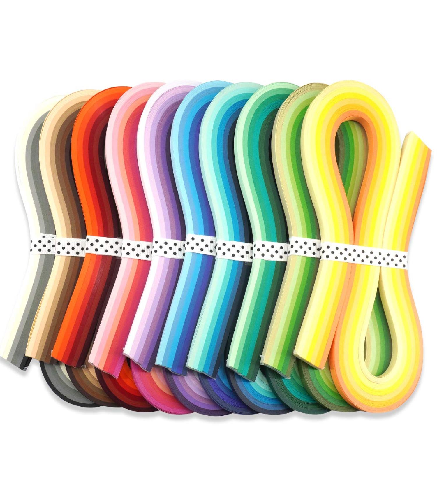 JUYA 60-Color Paper Quilling Strips Set - 10 Packs, 54cm Length, 3mm Width - Buy Online on SooperMarket.com