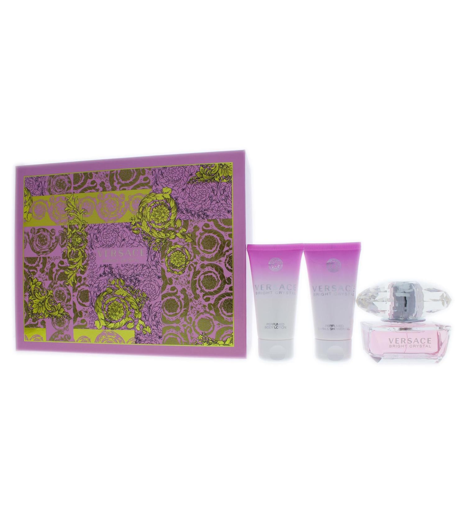 Versace Versace Bright Crystal For Women 3 Pc Gift Set 1.7oz EDT Spray 1.7oz Perfumed Bath and Shower Gel 1.7oz Body Lotion - Buy Online on SooperMarket.com