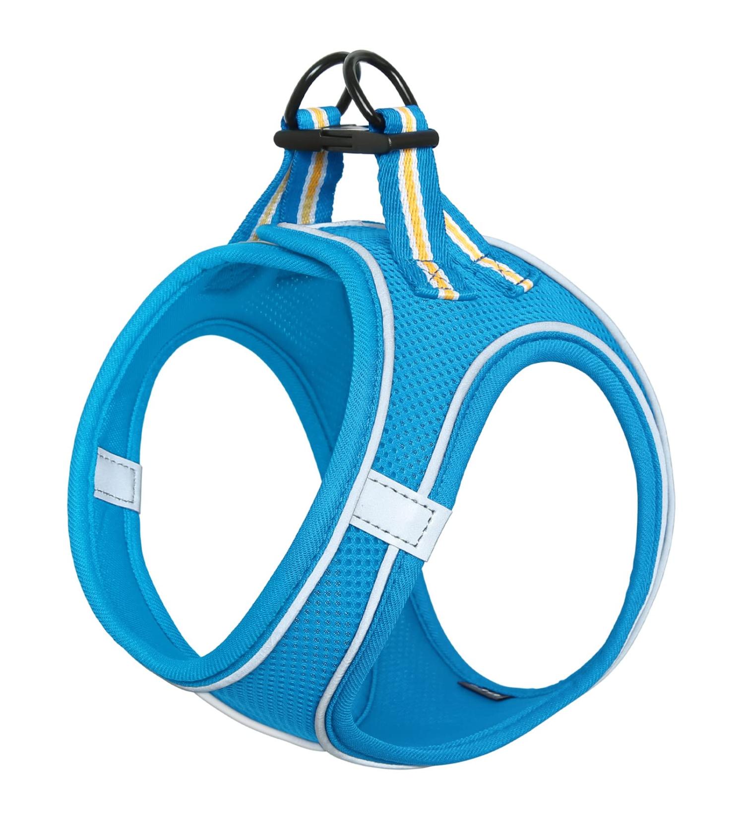 Heele Dog Harness for Small & Medium Dogs | Adjustable Reflective Soft Mesh Breastplate | Breathable Sky Blue Puppy Harness - Buy Online on SooperMarket.com