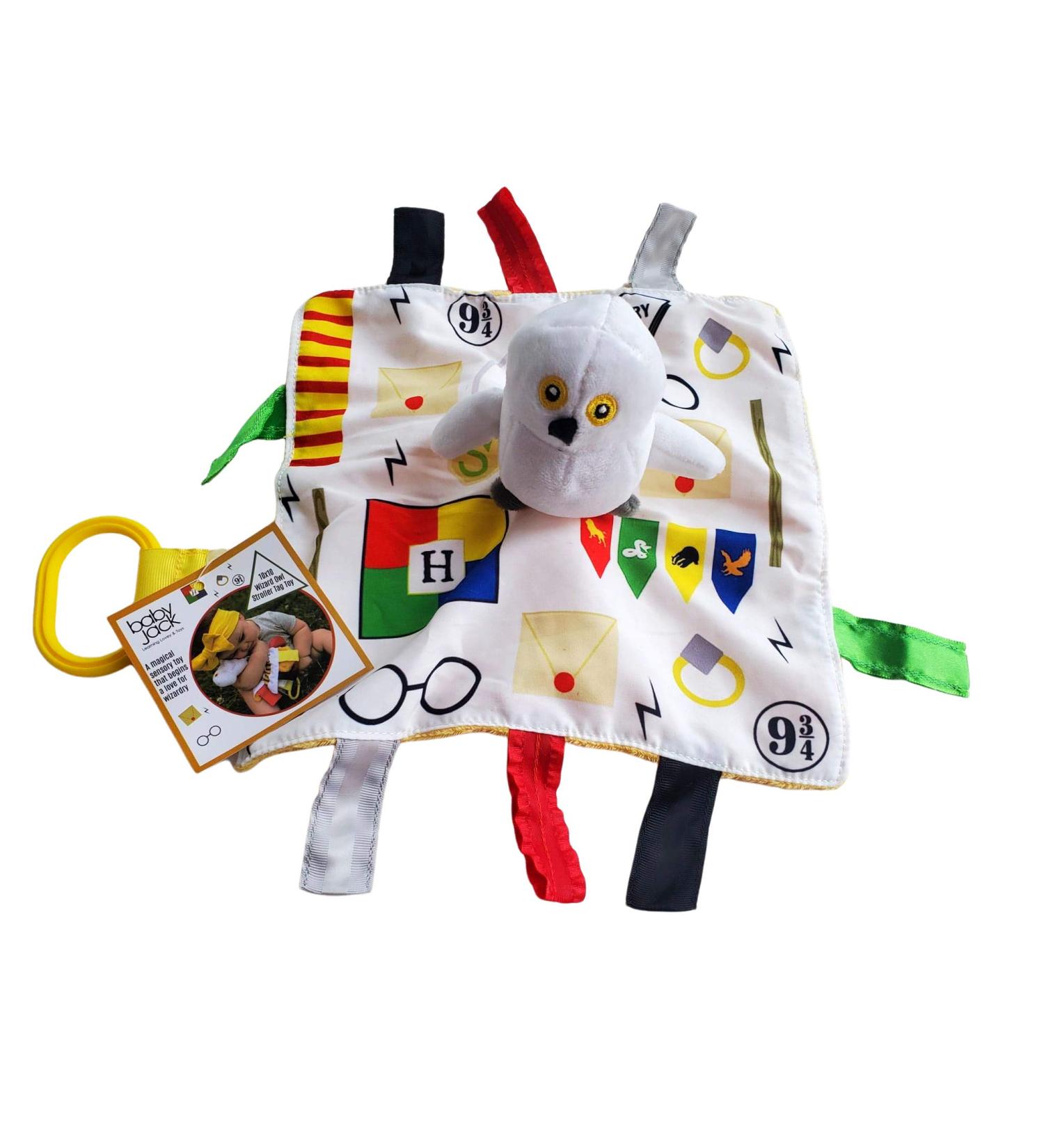 Baby Jack & Co Wizard Lovey Owl Tag Toy for Babies - House Colors - Soft & Safe - Ideal Baby Toy & Muggle Gift - Buy Online on SooperMarket.com