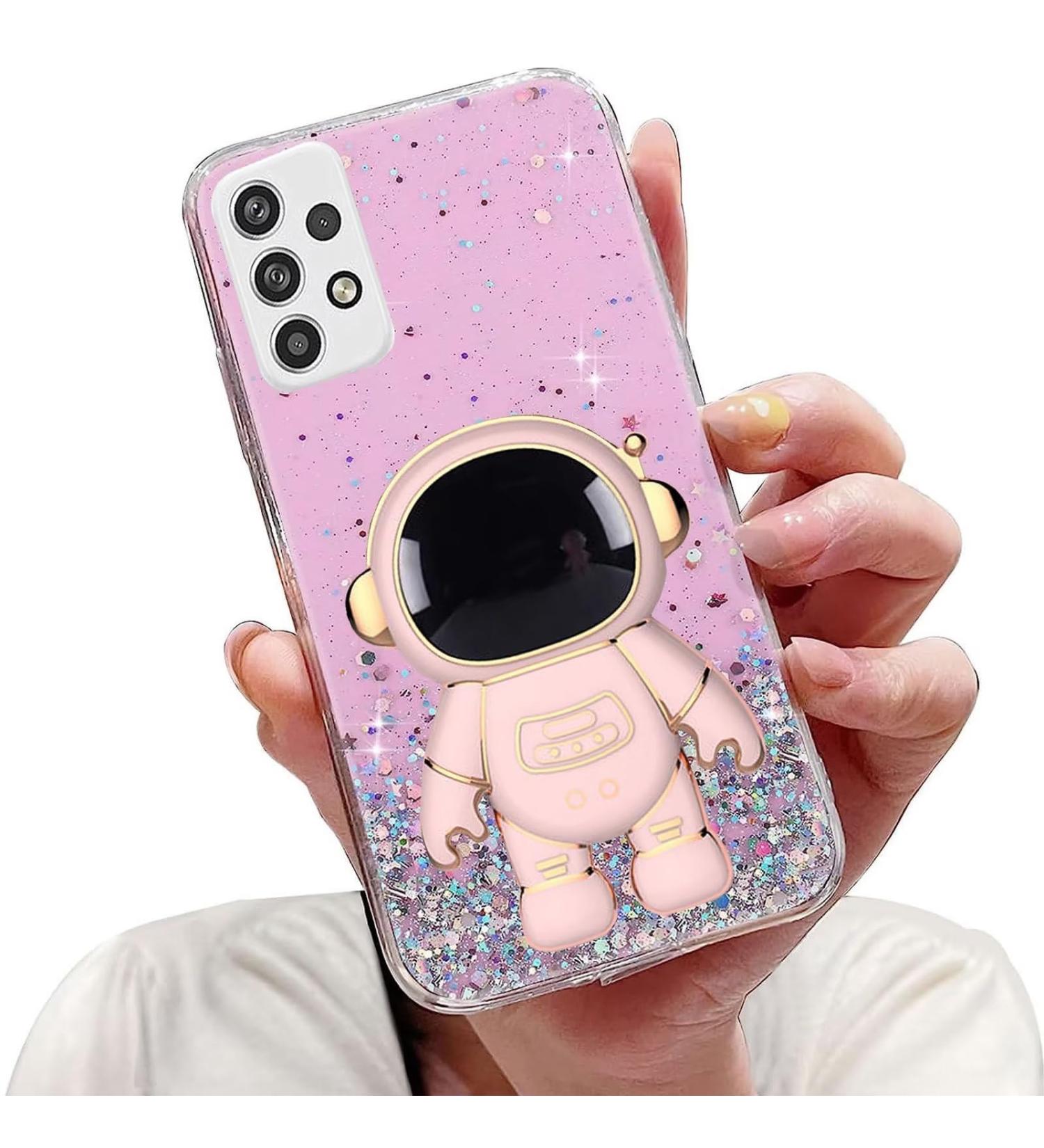 Buy Tivenfezk Nadoli Astronaut Hidden Stand for Samsung Galaxy A73 5G - Soft Silicone Glitter Protective Cover - Buy Online on SooperMarket.com