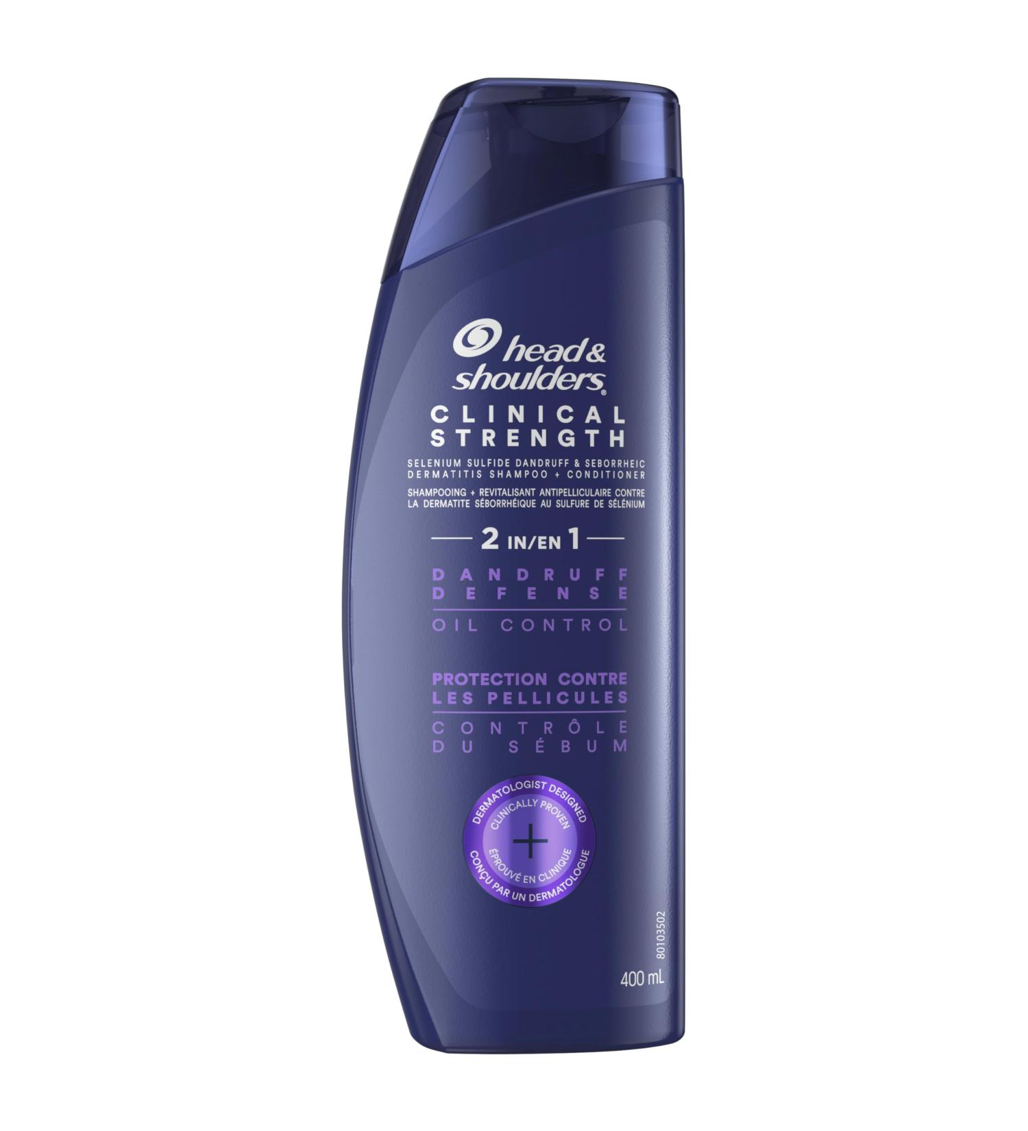 Head & Shoulders 2-in-1 Shampoo & Conditioner Clinical Strength Dandruff Defense + Advanced Oil Control 400 mL - Buy Online on SooperMarket.com