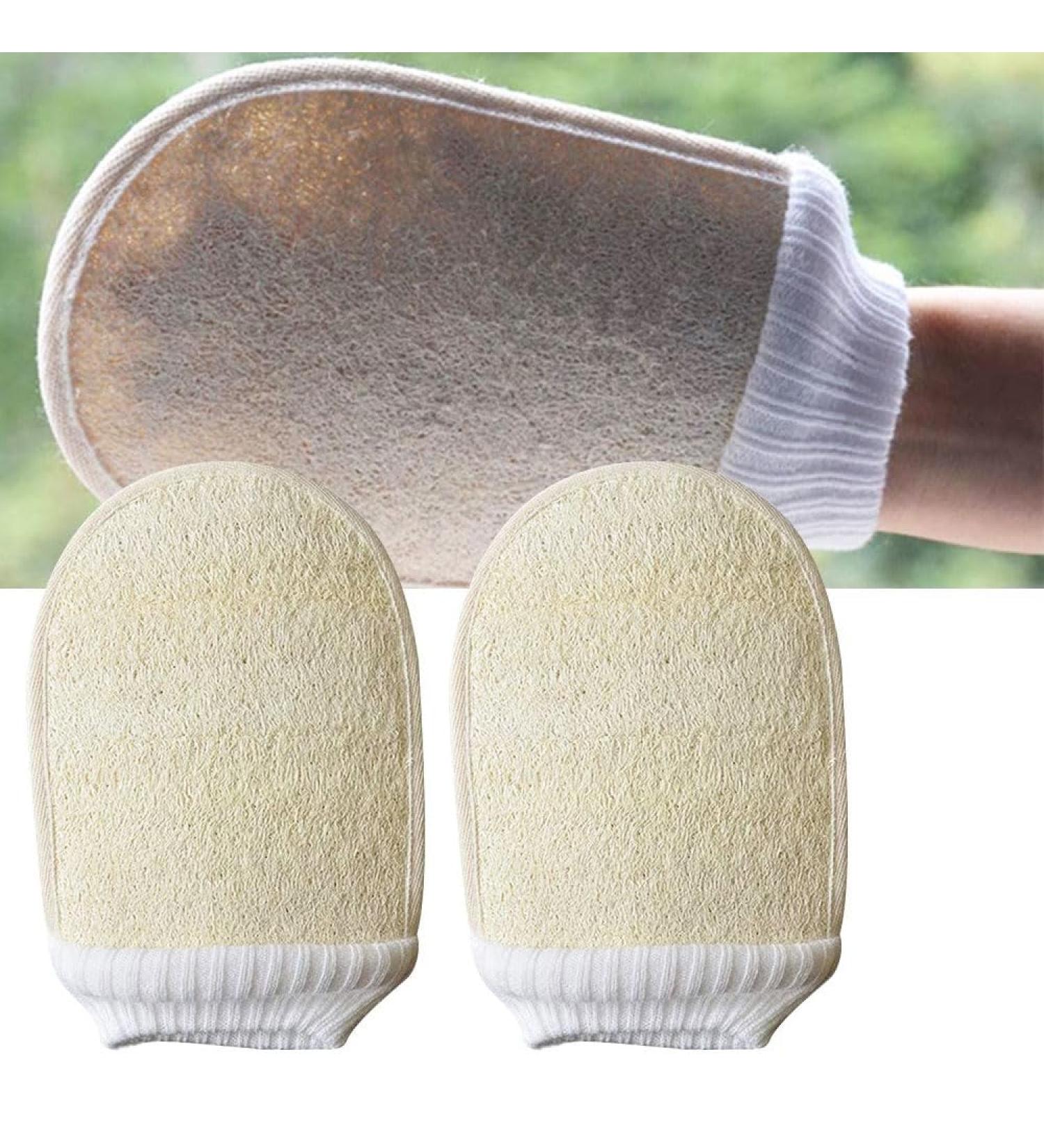 LATRAT Exfoliating Loofah Gloves - Spa Body Scrub & Dead Skin Remover for Men & Women - 2 Pack - Buy Online on SooperMarket.com