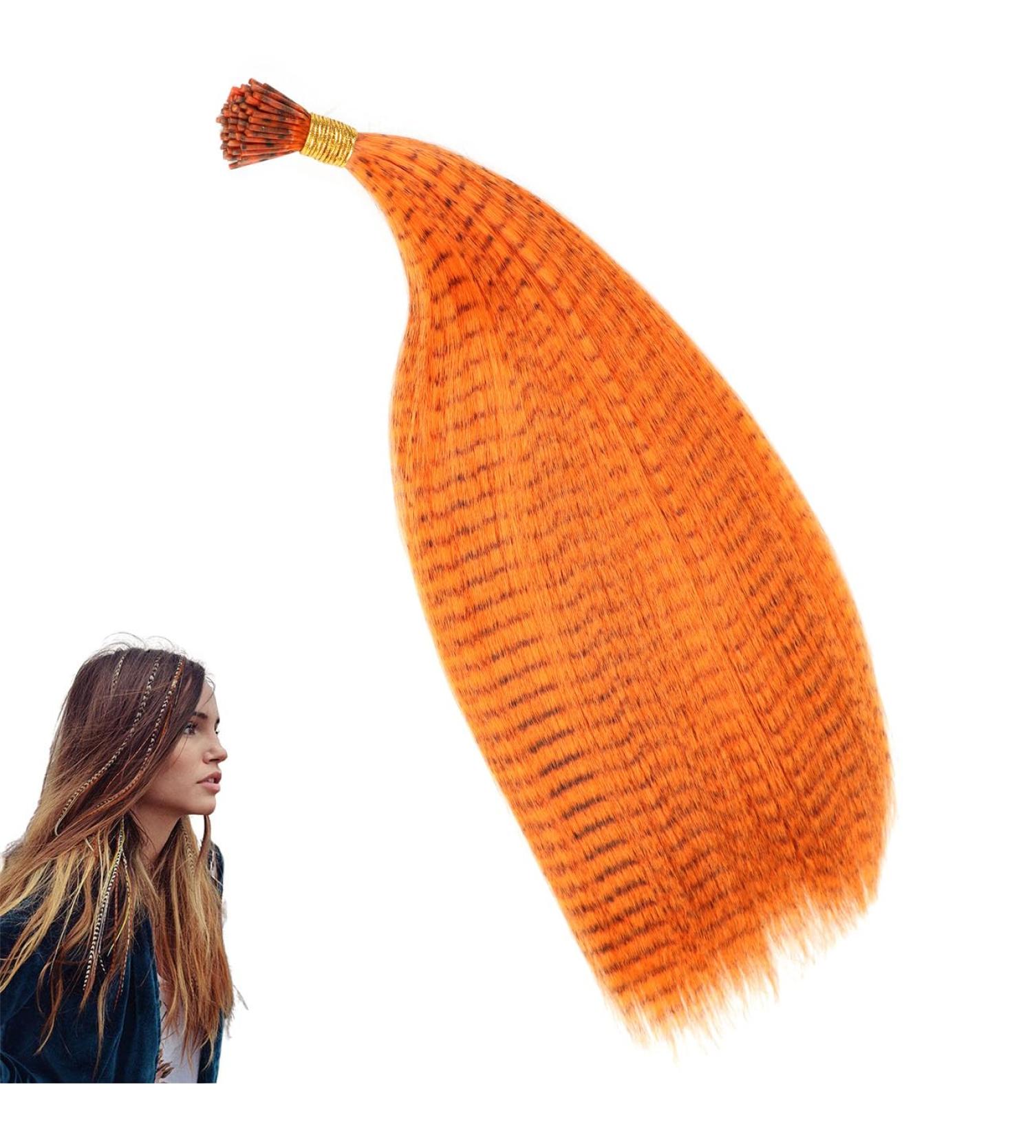 PrinFantasy Synthetic Feather Hair Extension 16 Straight Fashion Hairpiece BZ249 - Buy Online on SooperMarket.com