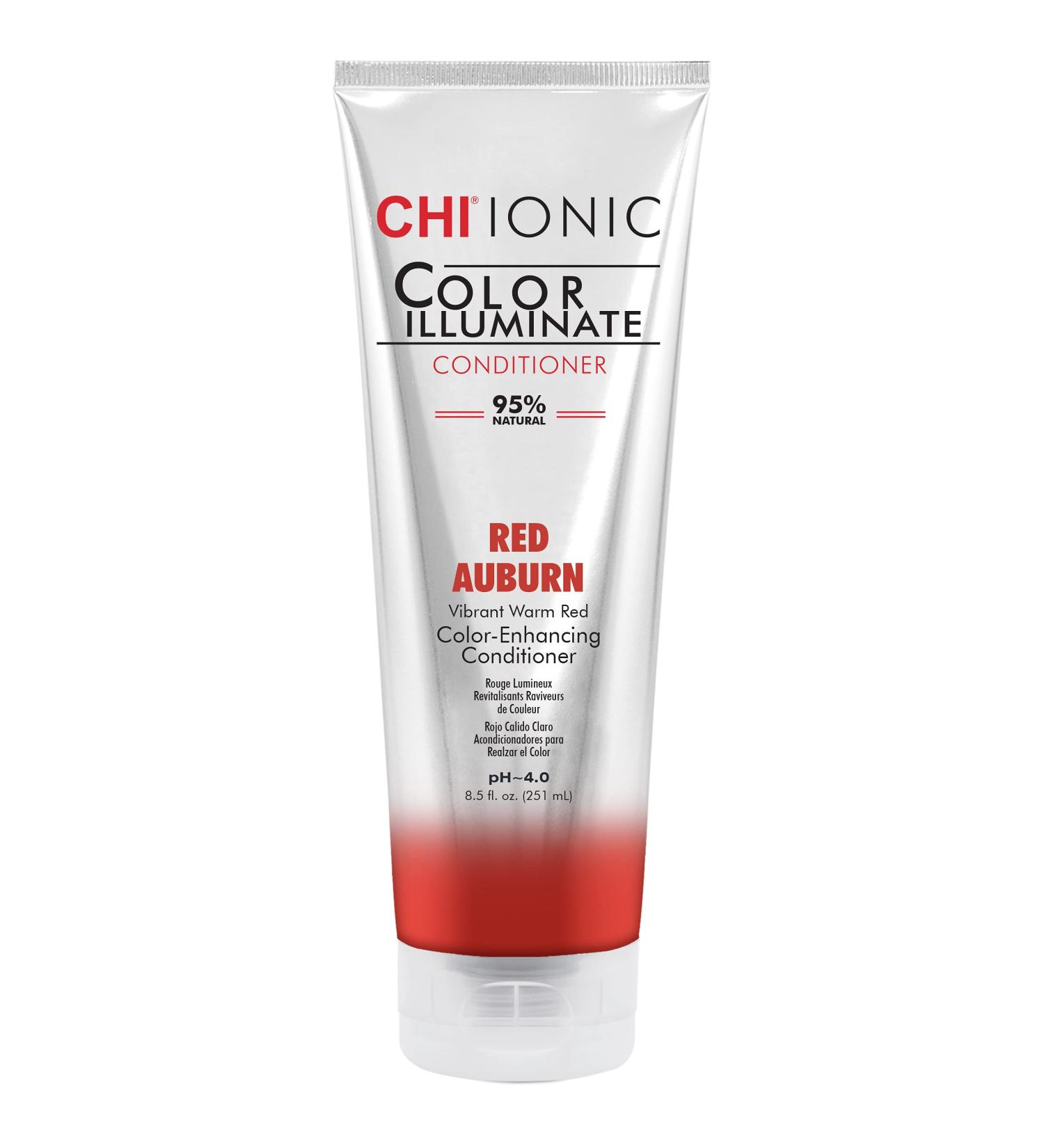 CHI Ionic Color Illuminate Conditioner - Red Auburn - 95% Natural - Sulfate, Paraben, and Gluten Free - 8.5oz - Buy Online on SooperMarket.com