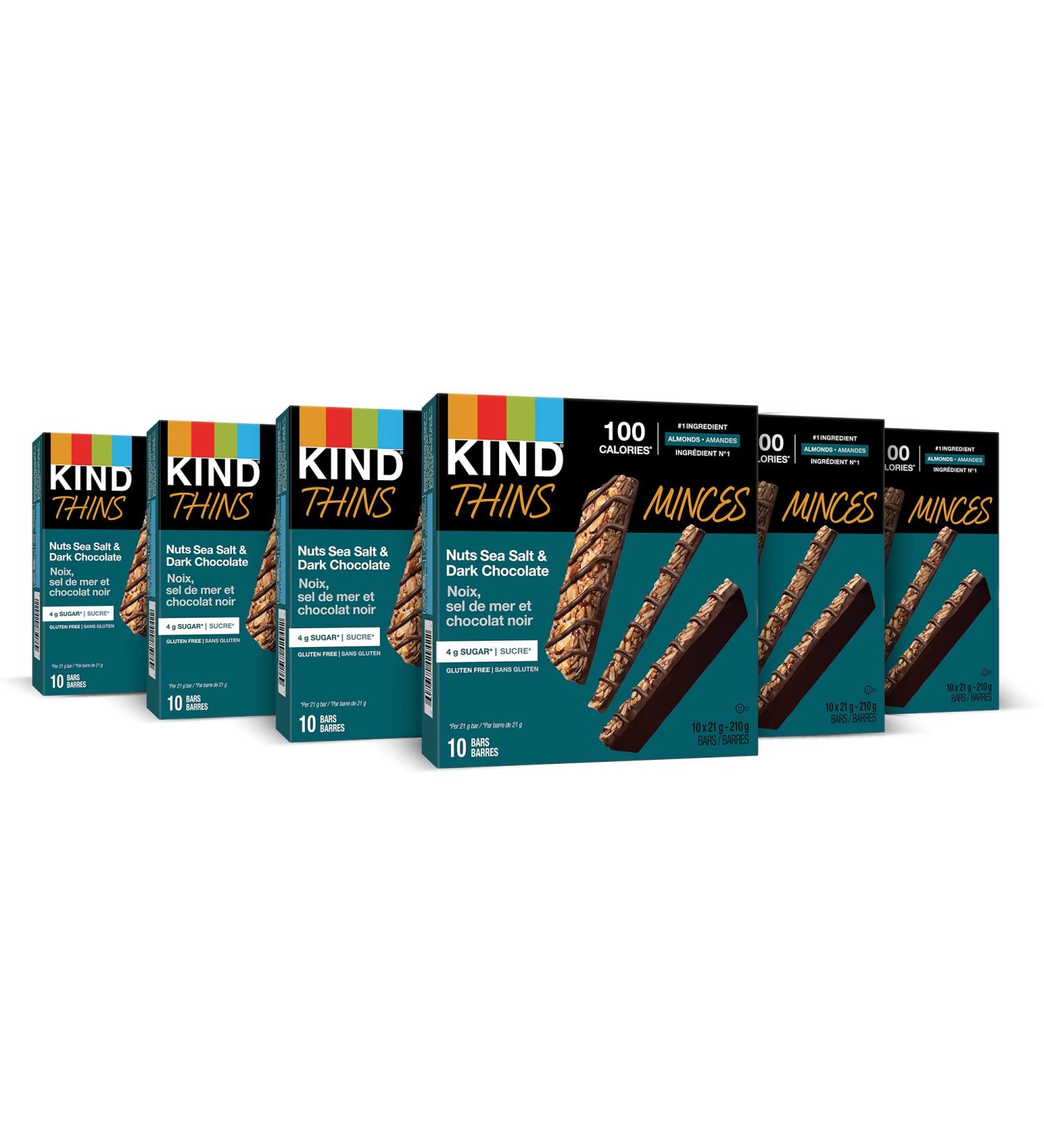 KIND THINS Nuts Sea Salt & Dark Chocolate Gluten Free Bars 21g Bar (60 Count) - Buy Online on SooperMarket.com