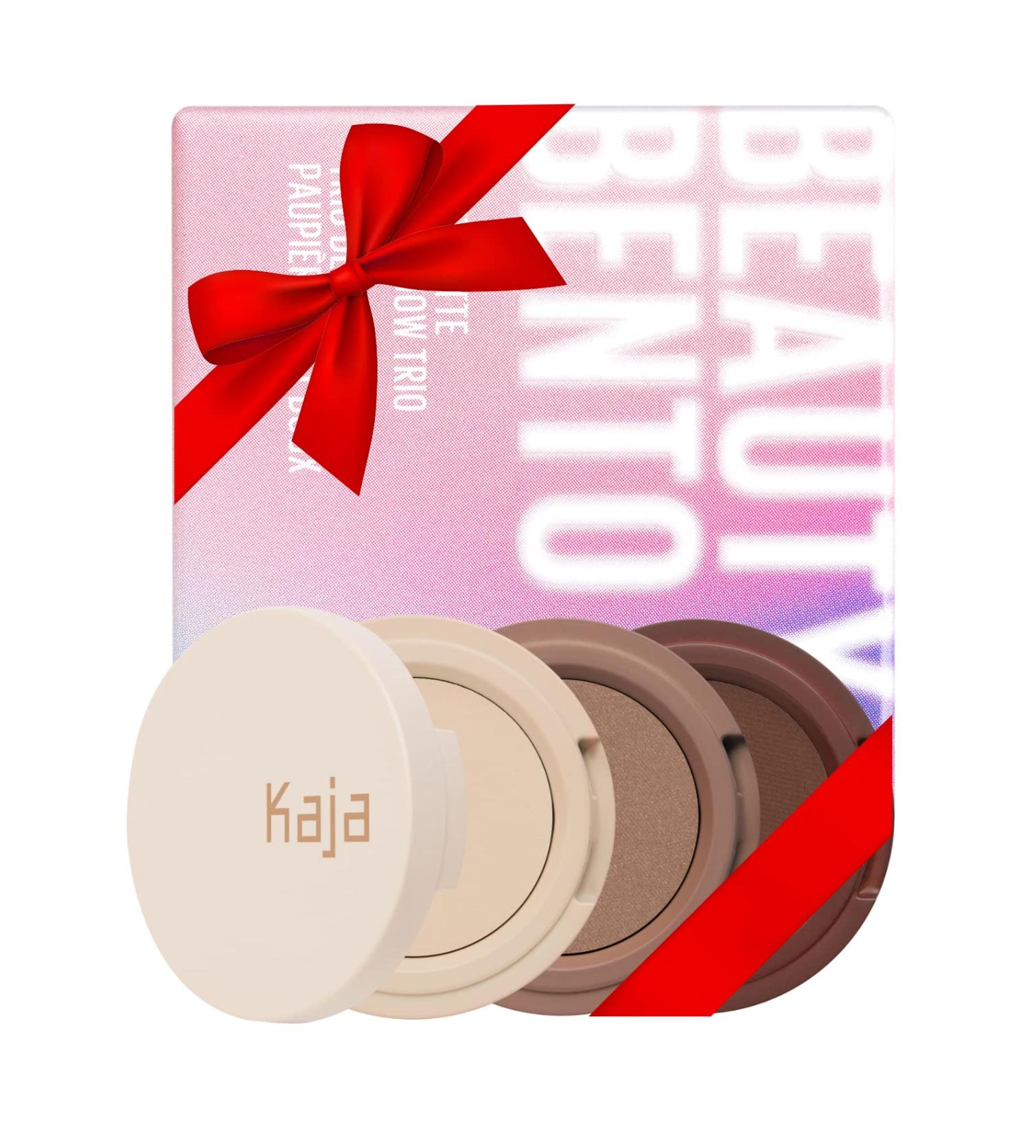 Kaja Beauty Bento Collection - Bouncy Eyeshadow Trio | Neutral Earthy Tones | Travel Size | 2019 Allure Best of Beauty Award Winner | 0.03 Oz - Buy Online on SooperMarket.com