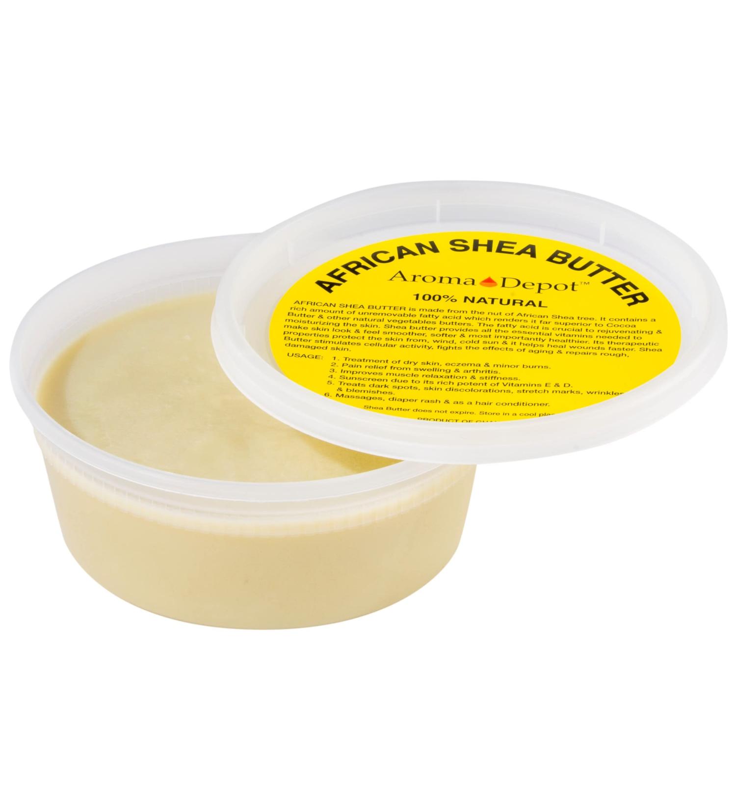8 oz Raw African Shea Butter - Grade A Ivory/White | 100% Pure Natural Unrefined Moisturizer for Dry Skin | Body, Hair, and Face - Buy Online on SooperMarket.com