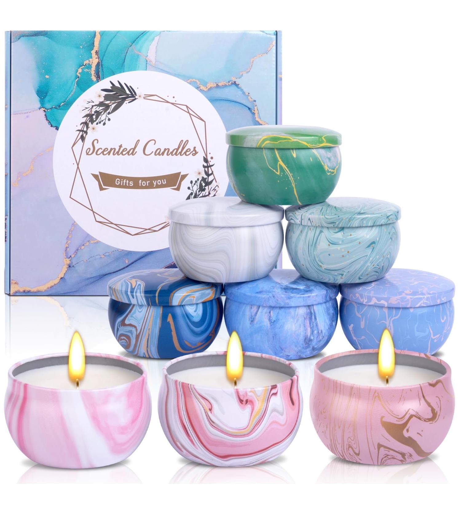 SuperSun 9-Piece Scented Candle Set | 200 Soy Wax Fragrance Candles | Perfect Christmas Gift for Women | Aromatherapy for Yoga & Relaxation - Buy Online on SooperMarket.com