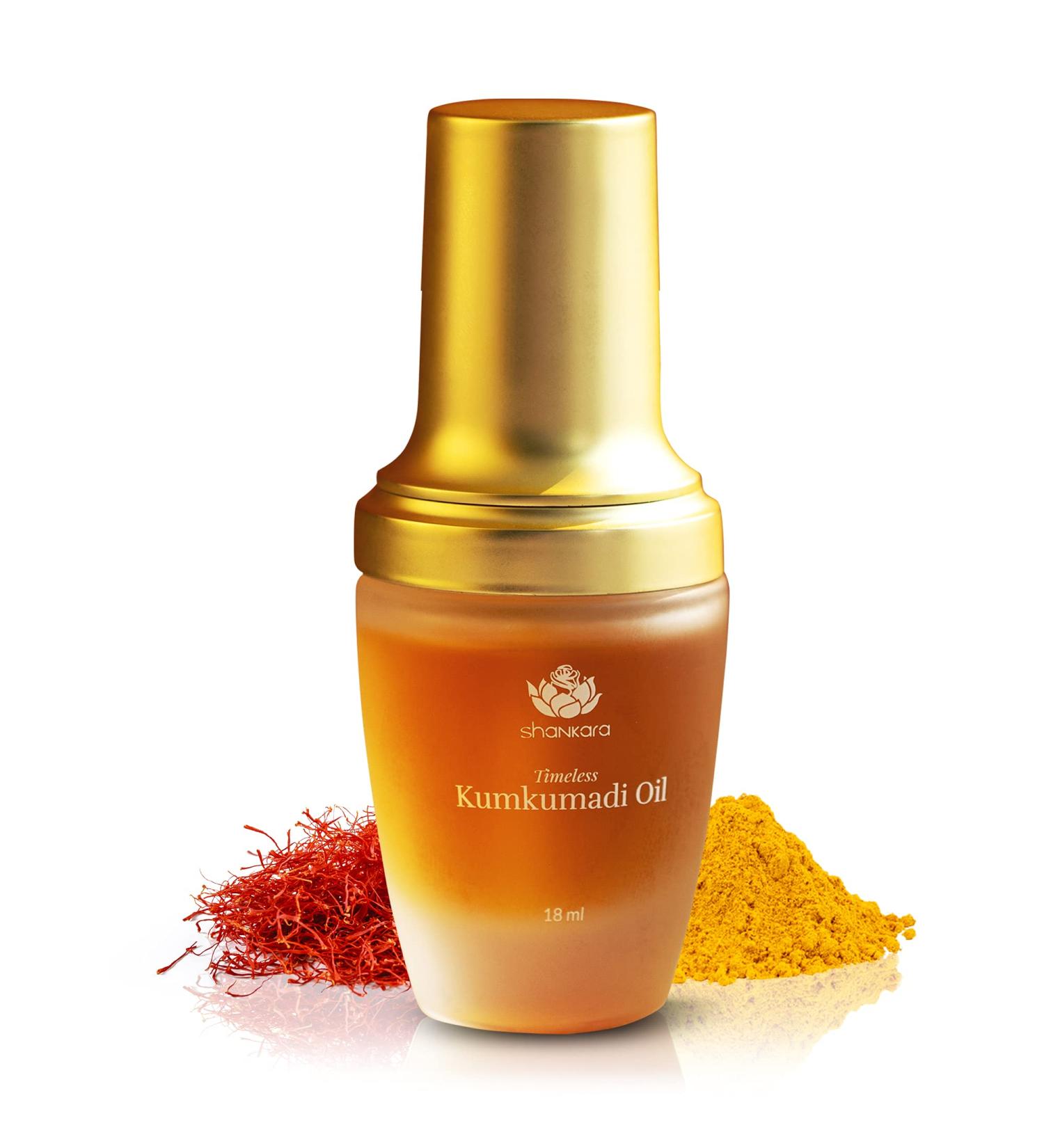 Shankara Kumkumadi Tailam Oil for Face 18ml - Ayurvedic Saffron Kumkumadi Glow Oil - Nighttime Manjish Elixir - Hydrating Facial Oil for Dry Skin - Buy Online on SooperMarket.com