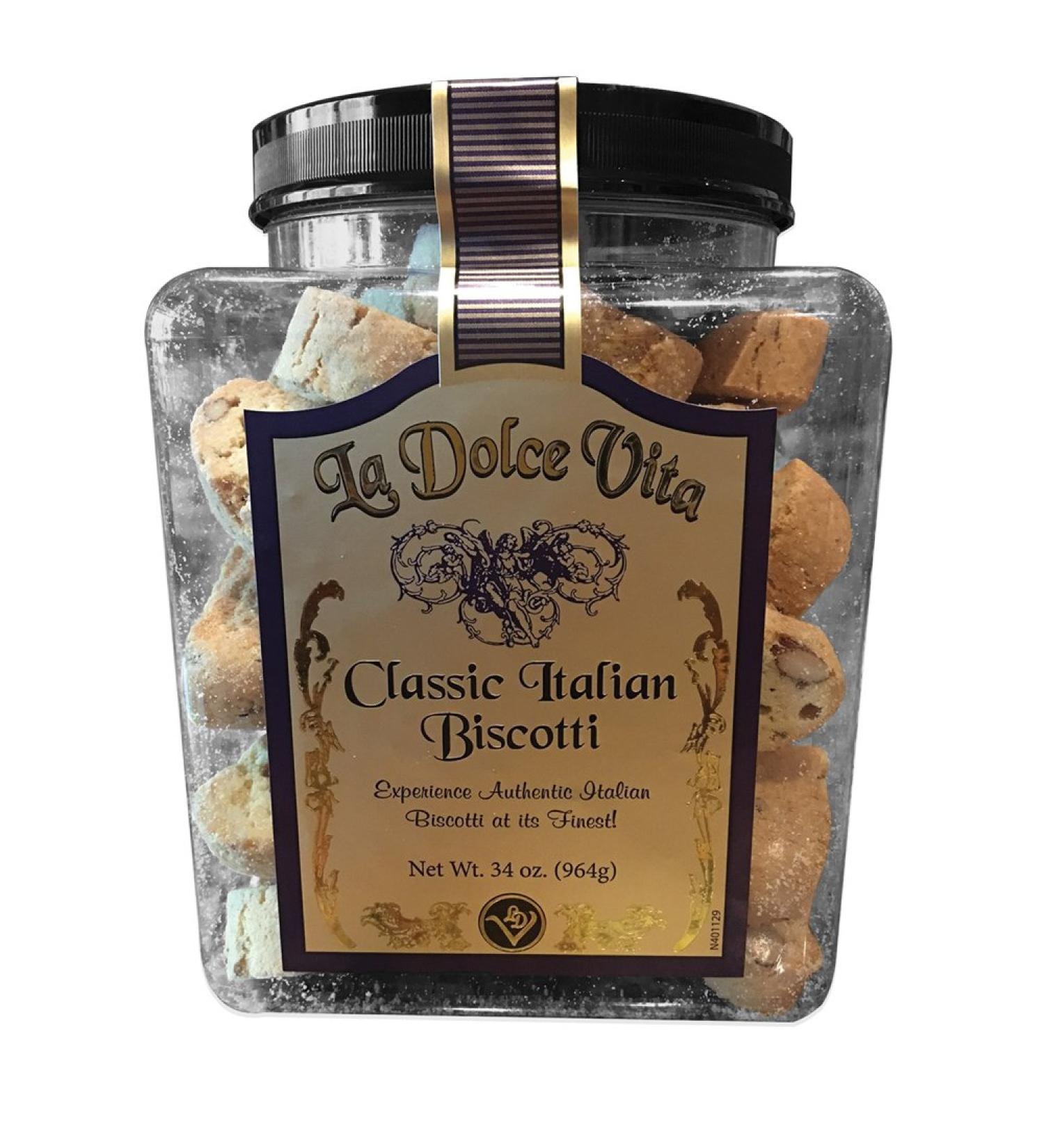 Nonni's La Dolce Vita Almond Cantucci Biscotti - Authentic Italian Cookies - 34 oz Jar - Buy Online on SooperMarket.com