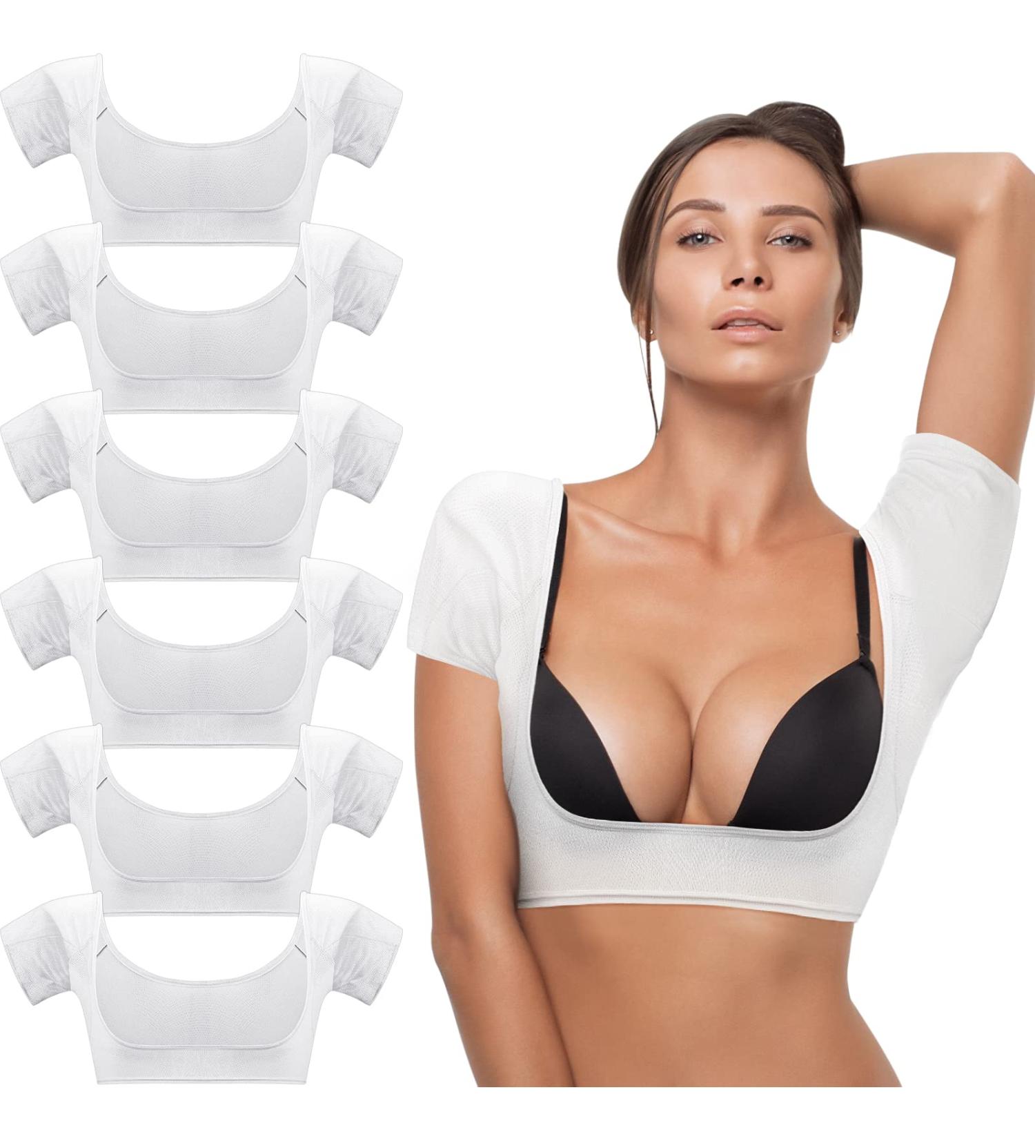 6-Piece Breathable Forearm Welding Vest & Sweat Pads for Women | Weld-Resistant Protection Washable Armpit Pads - Medium White - Buy Online on SooperMarket.com