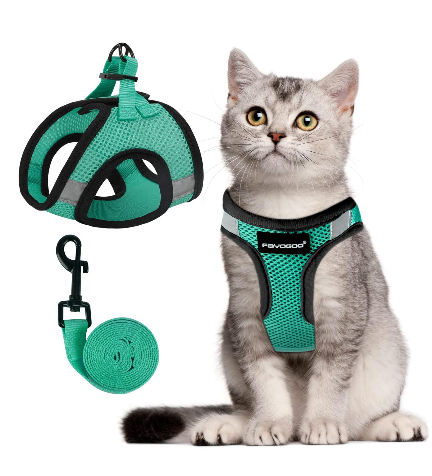 Fayogoo Cat Dishes - Durable Linen Cat Bowls with Leash Outbreak-Proof Design for International Shipping - Buy Online on SooperMarket.com