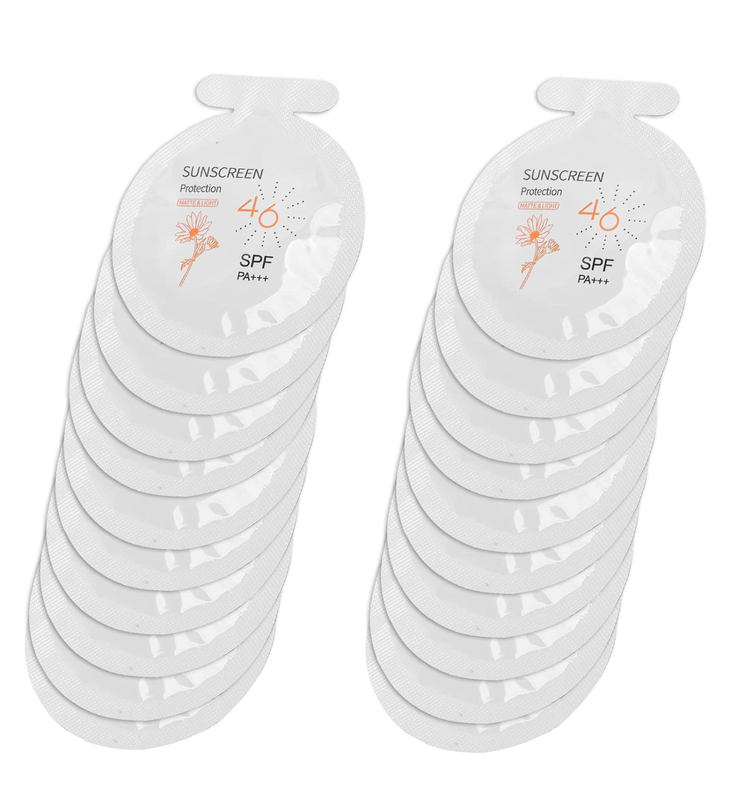 SPF 46 Travel Size Sun Protection - Moisturizing Waterproof & Non-Greasy for All 3ml x 20 Bags - Buy Online on SooperMarket.com