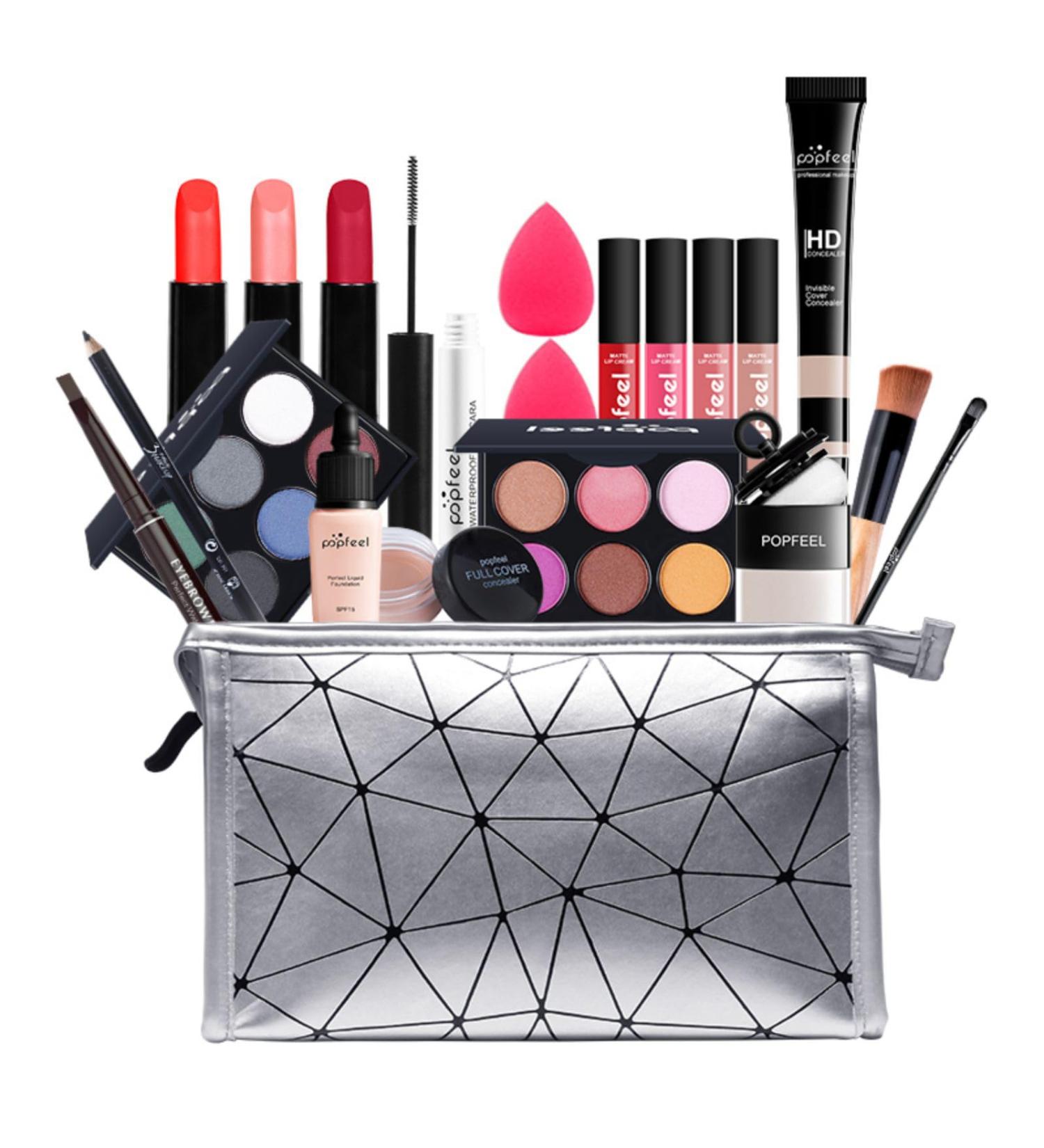 FantasyDay All-in-one Makeup Set Gift Surprise | Complete Women's Makeup Kit with Eyeshadow, Lipstick, Blush, Foundation, and Brushes | Cosmetic Essentials Starter Bundle for a Flawless Look - Buy Online on SooperMarket.com