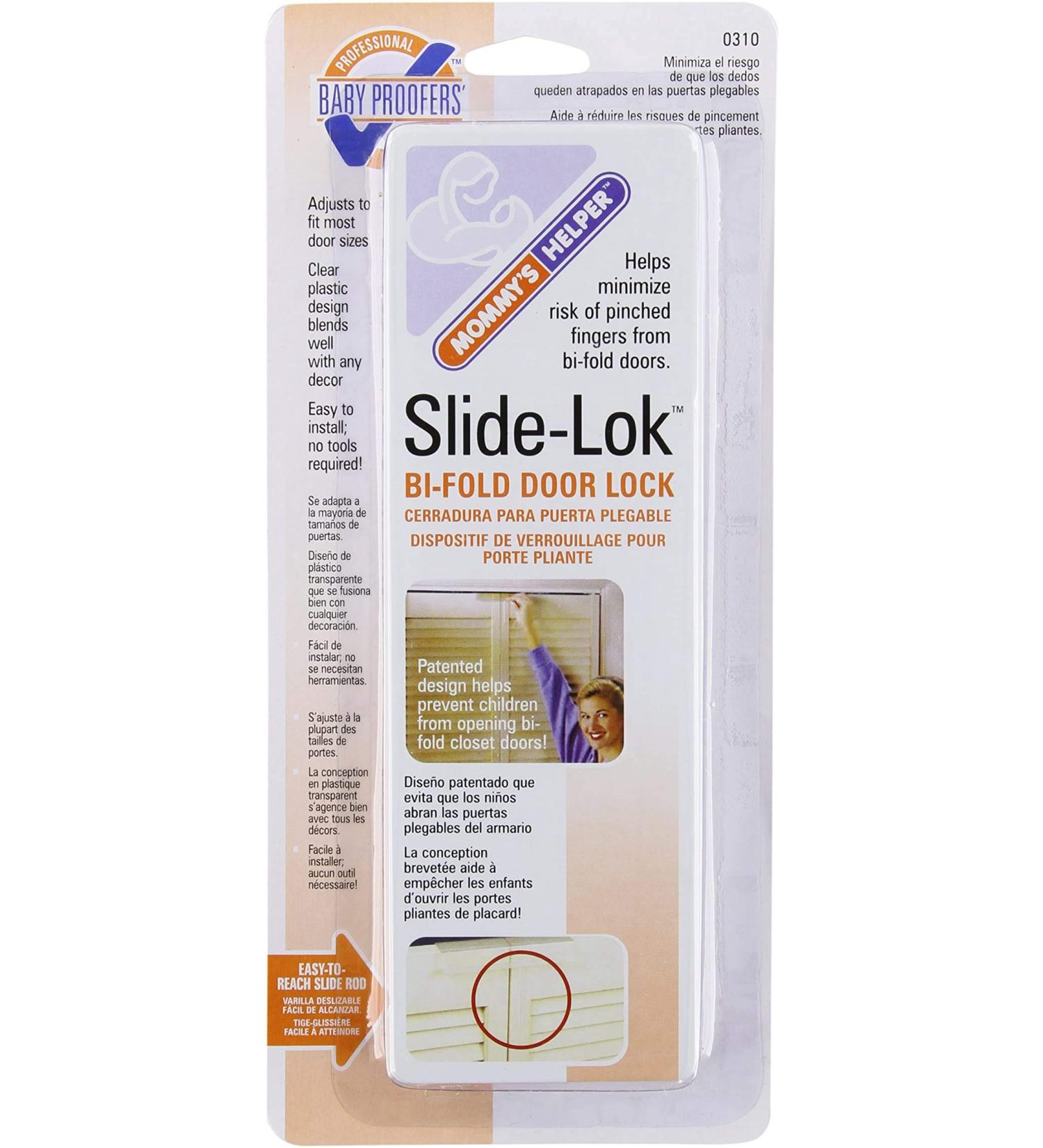 Mommy's Helper Slide-Lok Bi-Fold Door Lock - Secure Your Home with Ease - Buy Online on SooperMarket.com