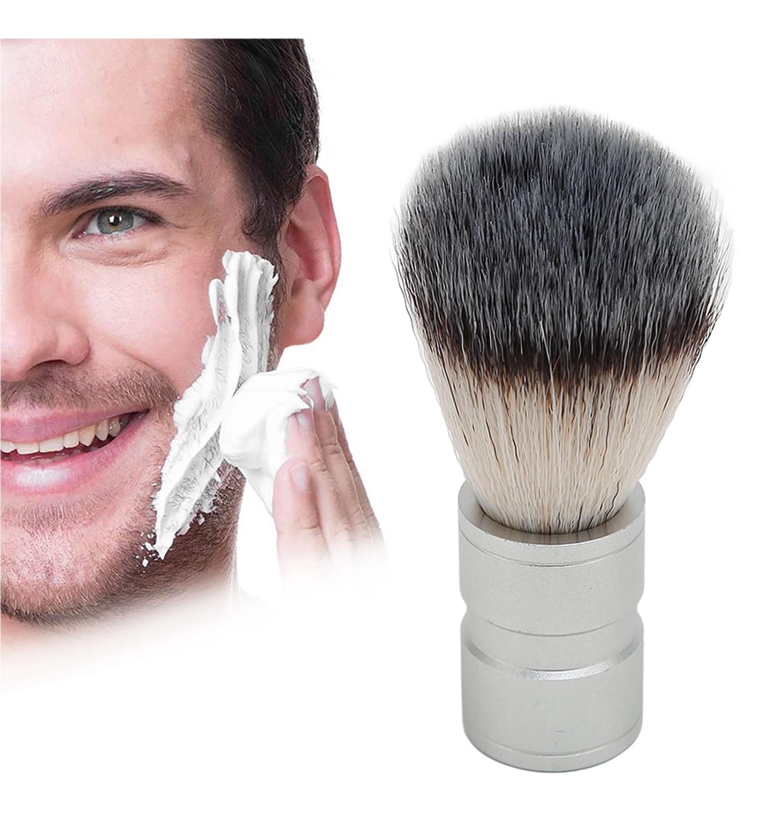 Men's Beard Brush & Shaving Brush Soft Nylon Fast Dry Foam & Dirt Removal - Buy Online on SooperMarket.com