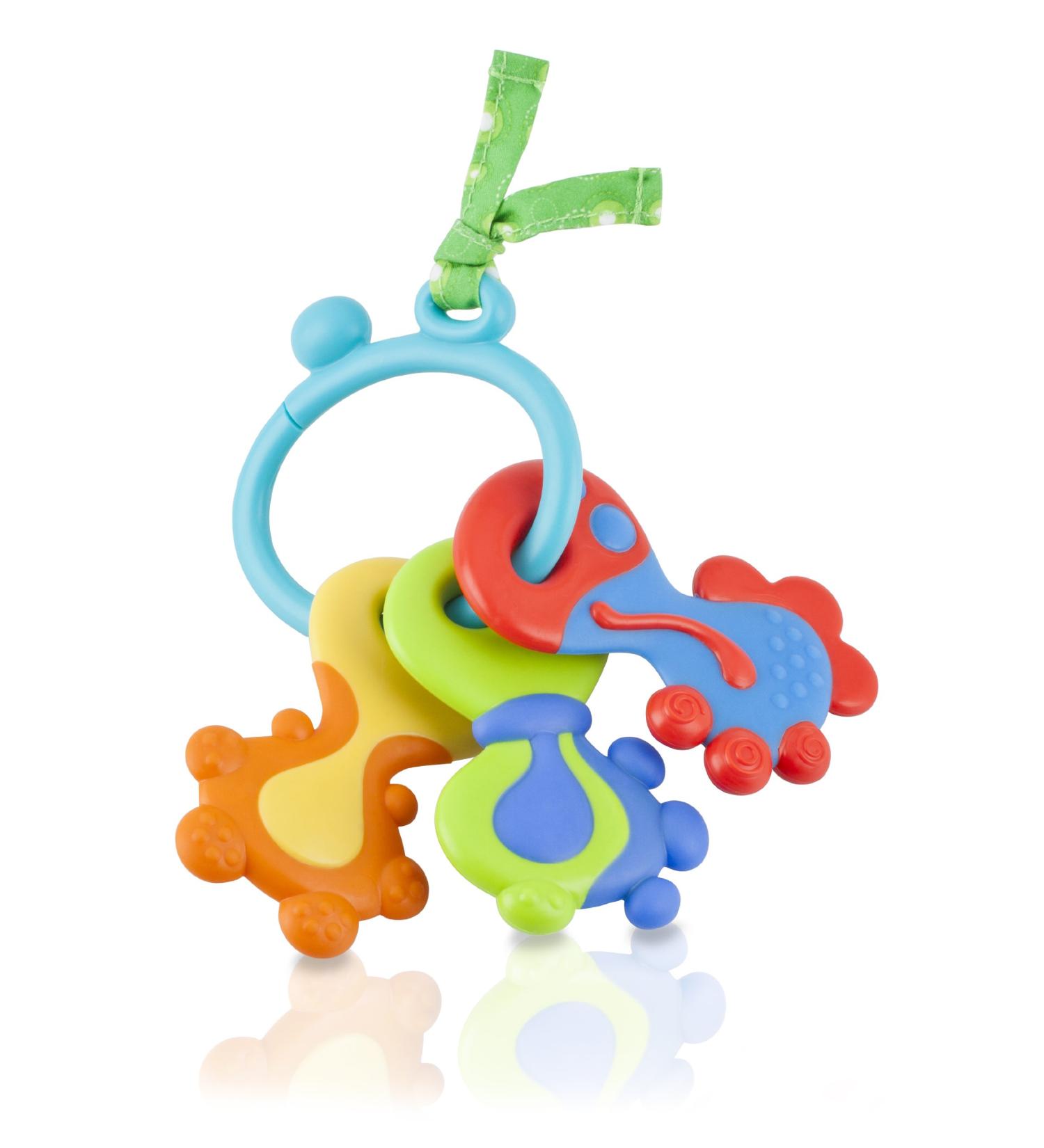 Nuby Ring O' Keys Teether - Soothing and Safe Teething Toy for Babies - Buy Online on SooperMarket.com