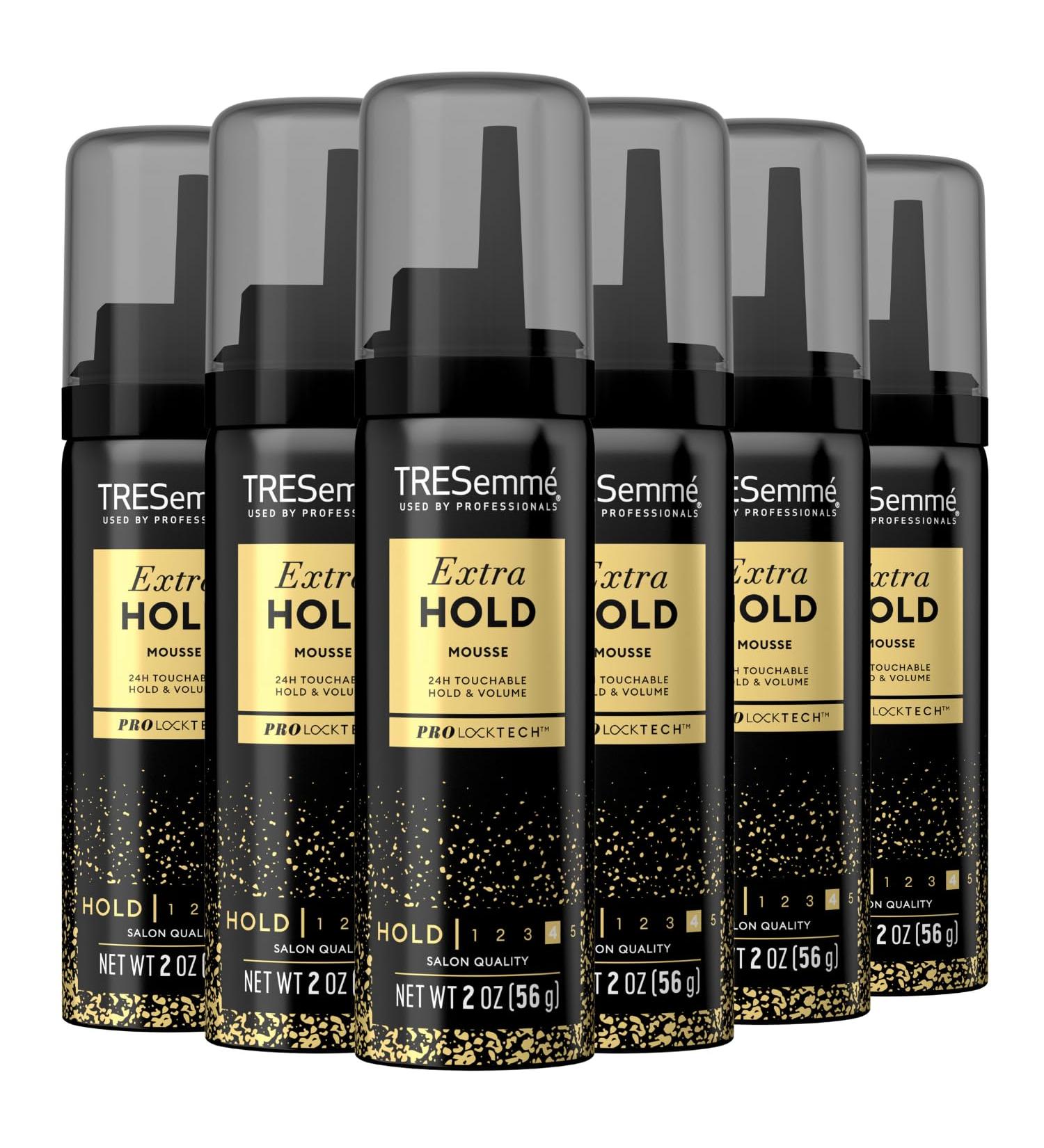 TRESemm Extra Hold Mousse for Curls & Volume - Travel Size 2 Oz (Pack of 6) - Frizz Control Hair Care for Men & Women | International Shipping Available - Buy Online on SooperMarket.com