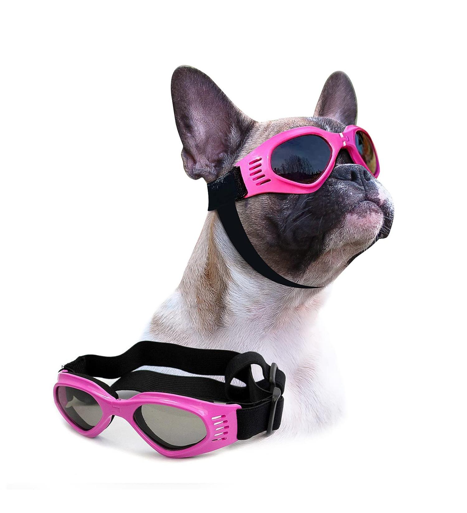 Pet Leso Doggles - Stylish Windproof Puppy Sunglasses in Pink | Shop Internationally for Trendy Dog Goggles - Buy Online on SooperMarket.com
