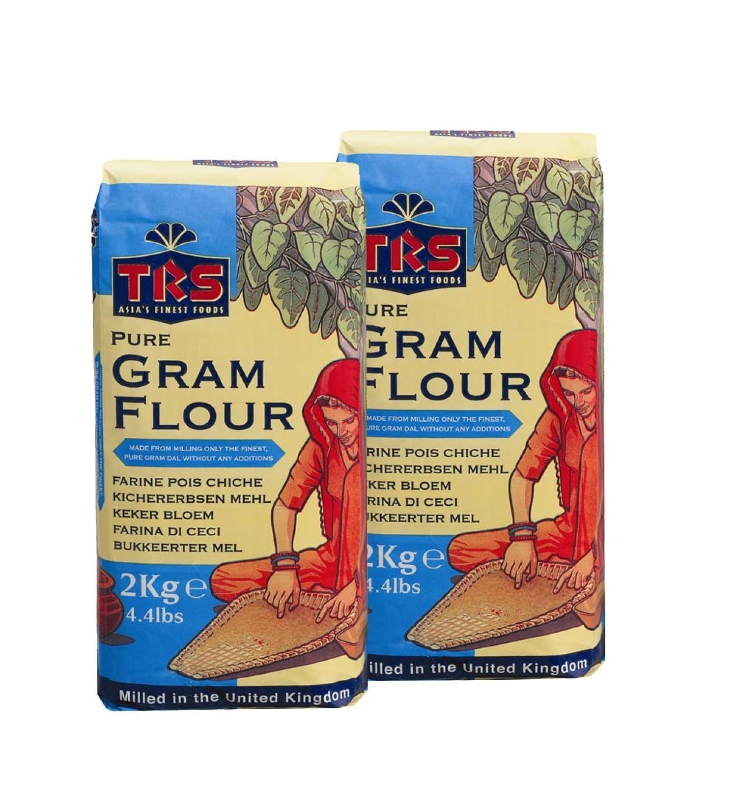 TRS Gram Flour | 2KG | Chickpea Flour | Besan | Gram Flour | Bengal Gram | High Fibre | Indian Origin (Pack of 2) - Buy Online on SooperMarket.com