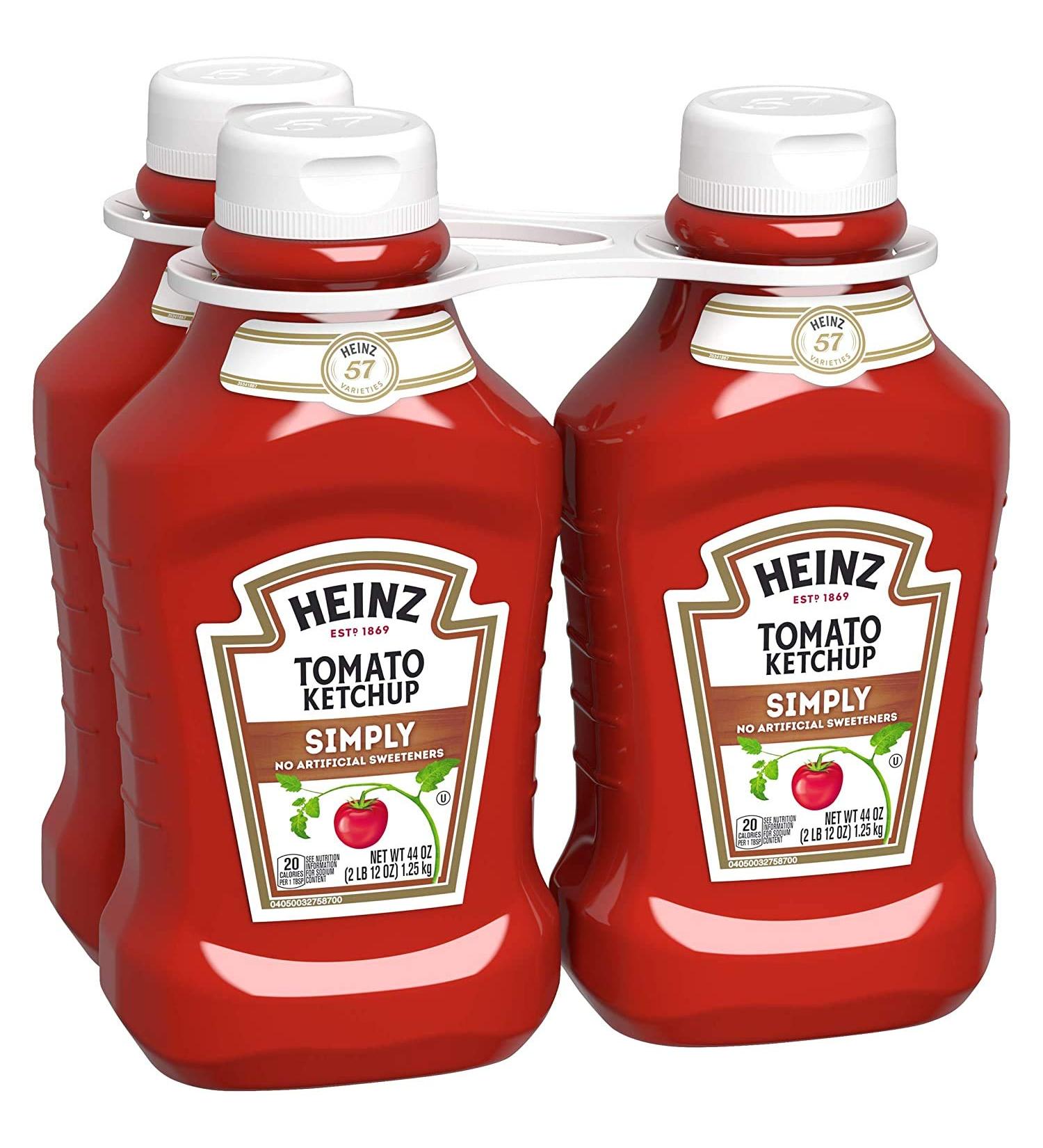 Heinz Simply Heinz Tomato Ketchup - 3 Pack (44 oz each) - Buy Online on SooperMarket.com