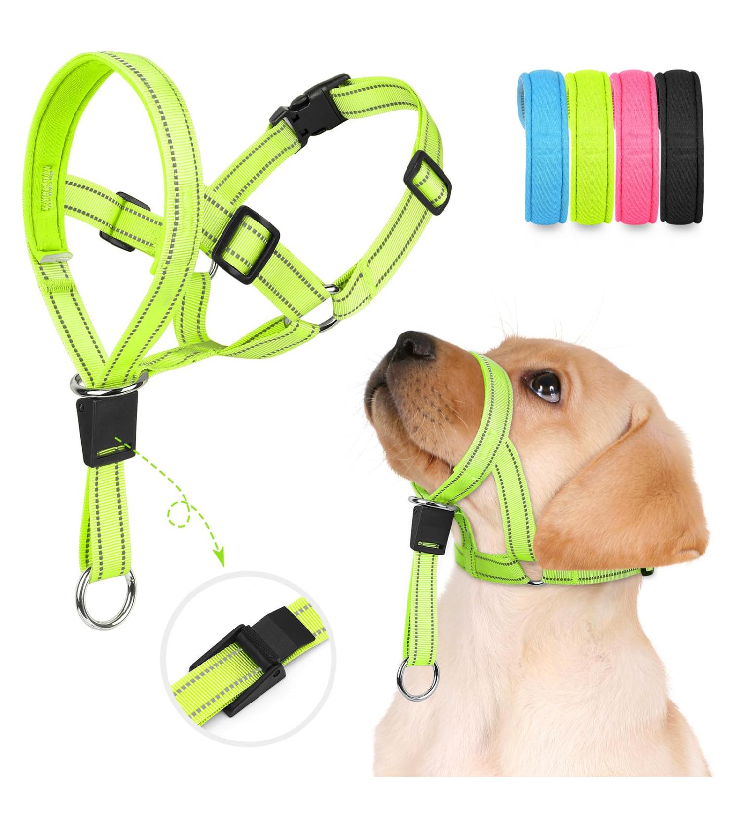 Weesiber Adjustable Soft Dog Handlebars | No Pulling Halter with Reflective Stripes for Small Dogs - Padded & Ideal for Training & Walking - Buy Online on SooperMarket.com