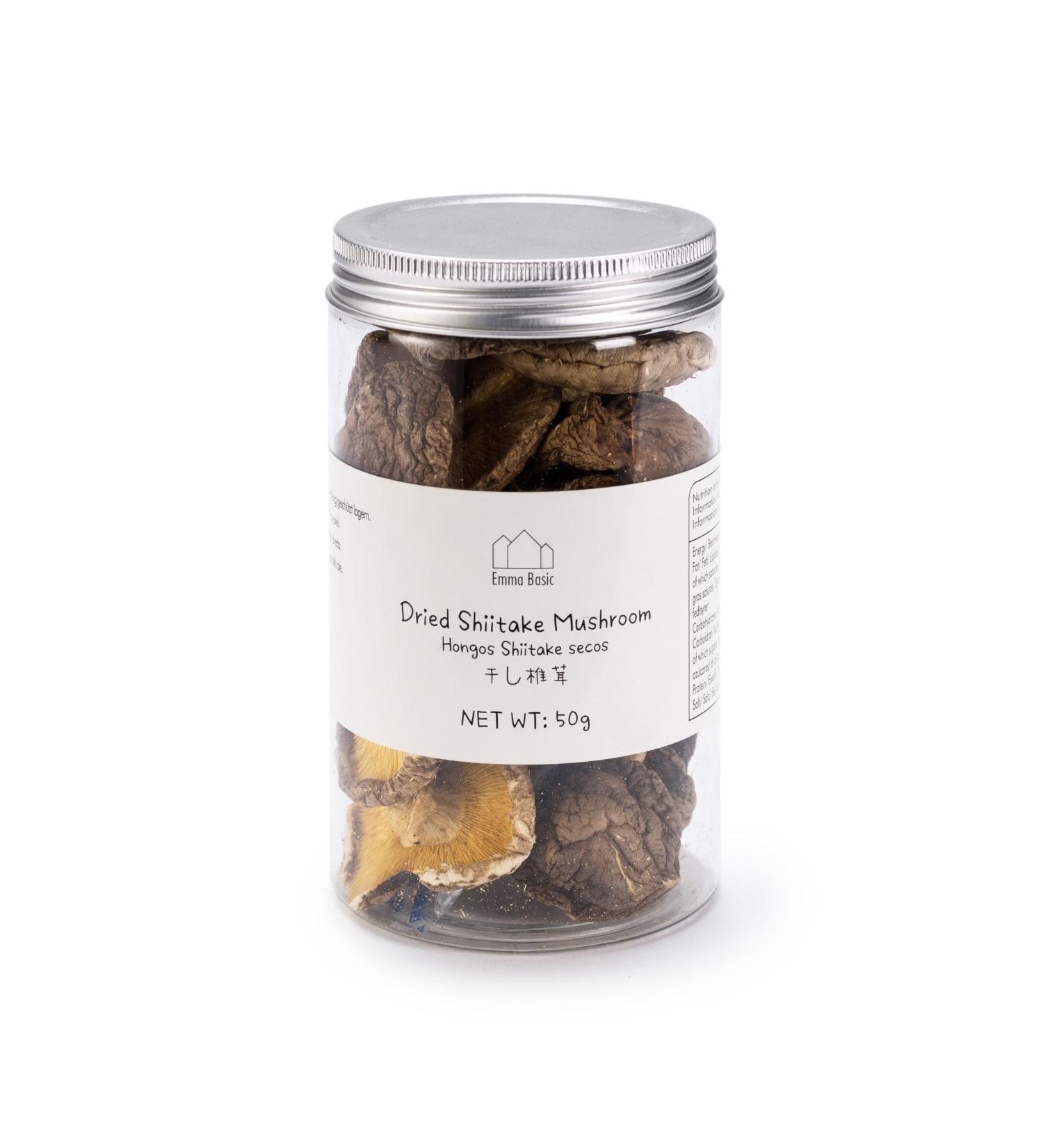 Emma Basic Dried Shiitake Mushroom 50g - Premium Quality Mushroom for Cooking and Recipes - Buy Online on SooperMarket.com