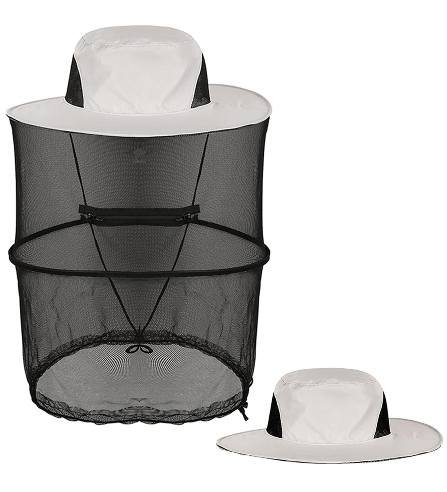 Drasry Mosquito Head Net Hat Fishing Hat Sun Hat Hunting Fisherman Hat with Mesh Hiking Gardening Hat Grey 1pcs 0 - Buy Online on SooperMarket.com